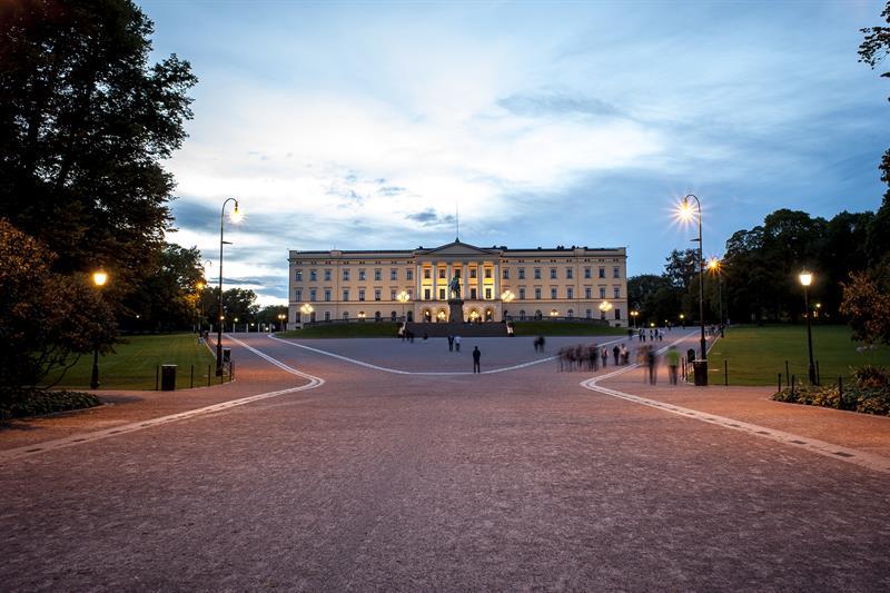 The Royal Palace in the evening