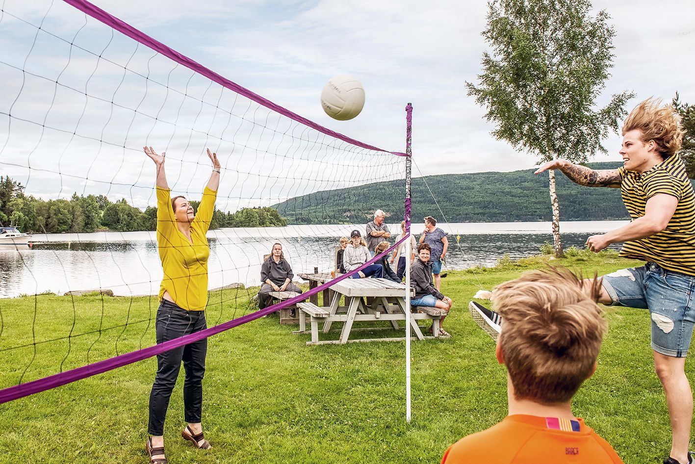 Volleyballbane på Sløvika camping