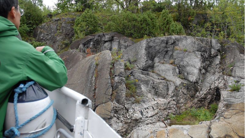 The geopark at the island Løvøya in Porsgrunn