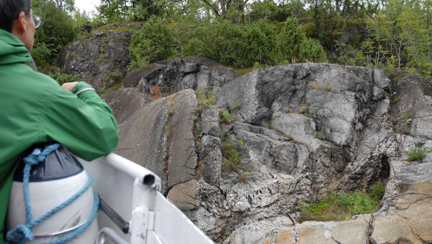 The geopark at the island Løvøya in Porsgrunn
