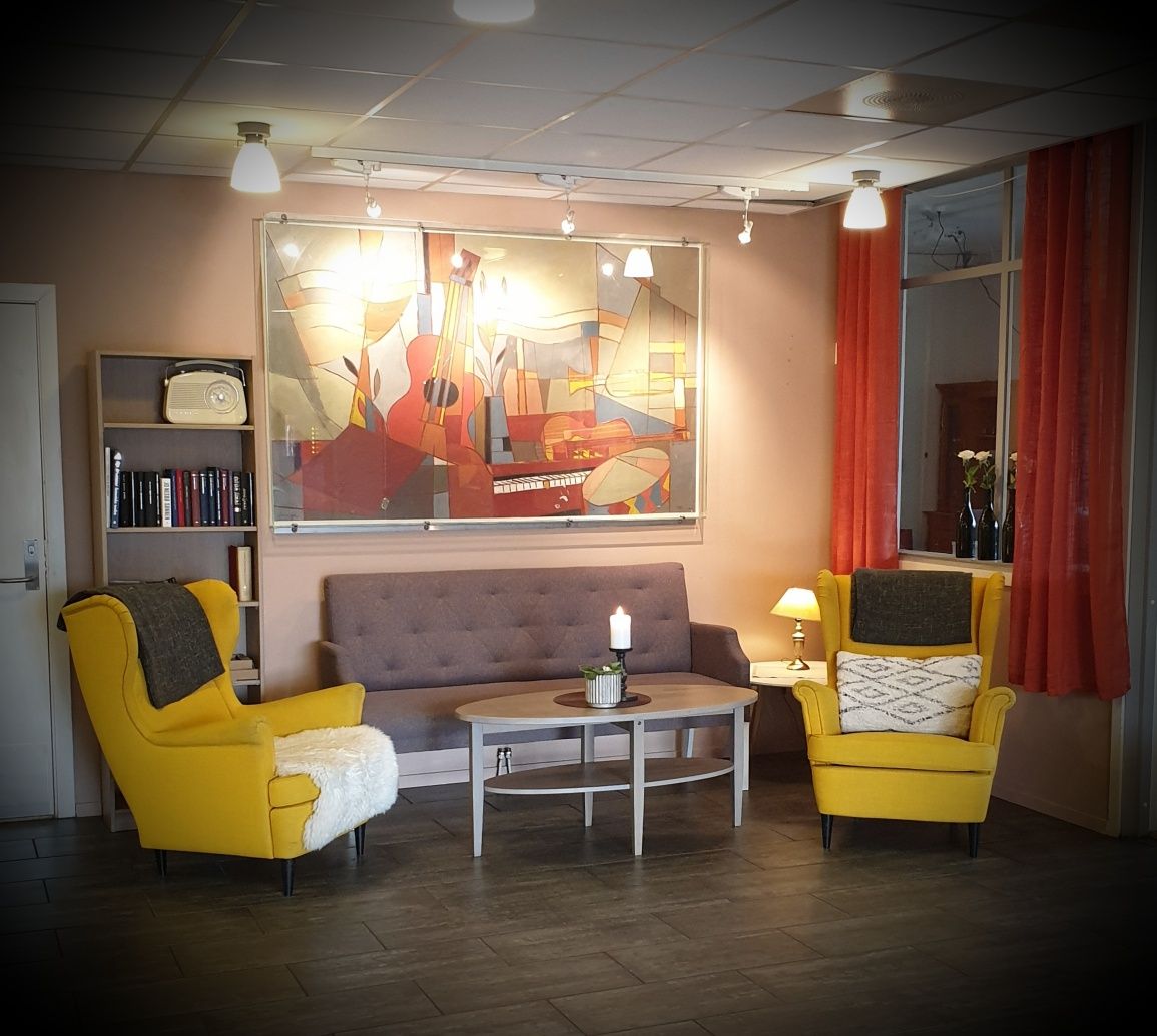 One of many seating areas at Malm hotel