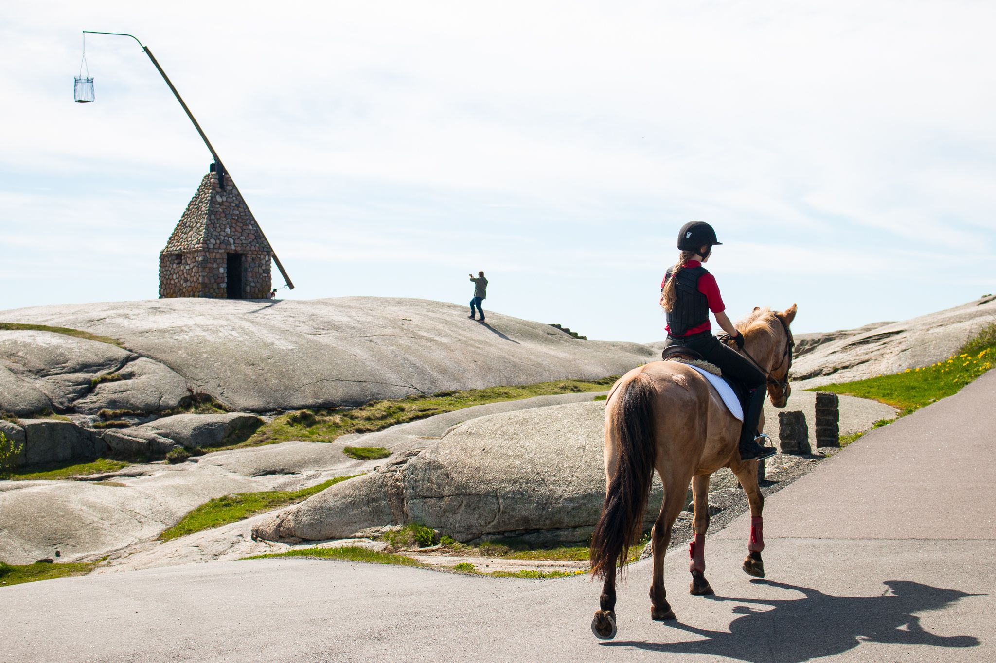 Ridetur ved Verdens Ende, en hest og rytter