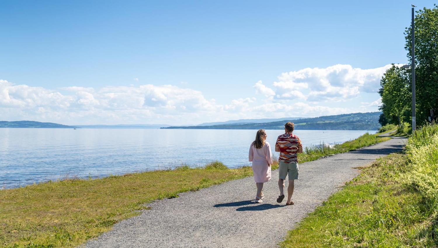 Mjøspromenaden ved Fredevika