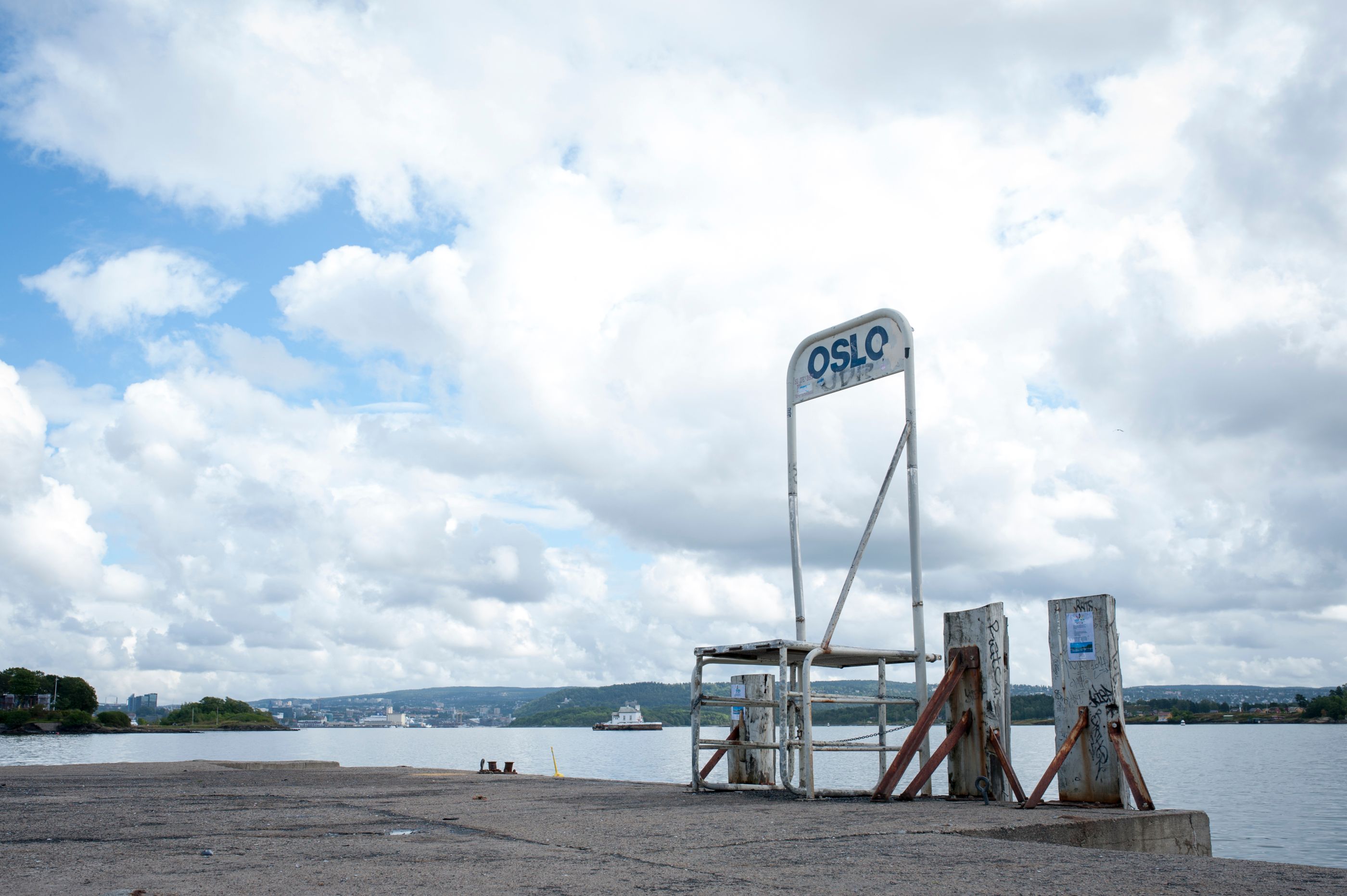 Oslo-skiltet på Huk