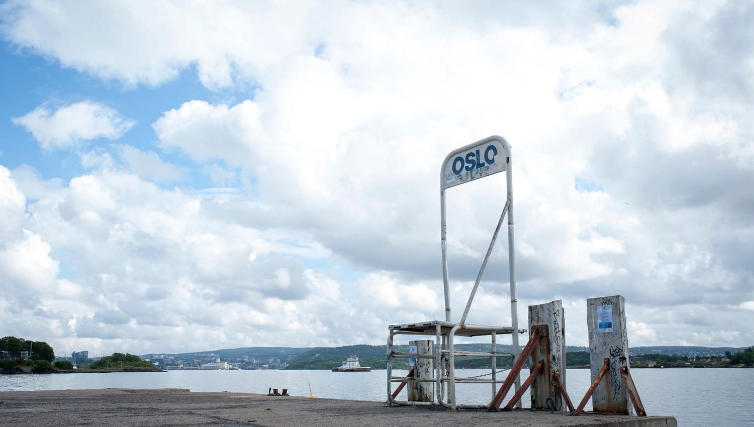 Oslo-skiltet på Huk