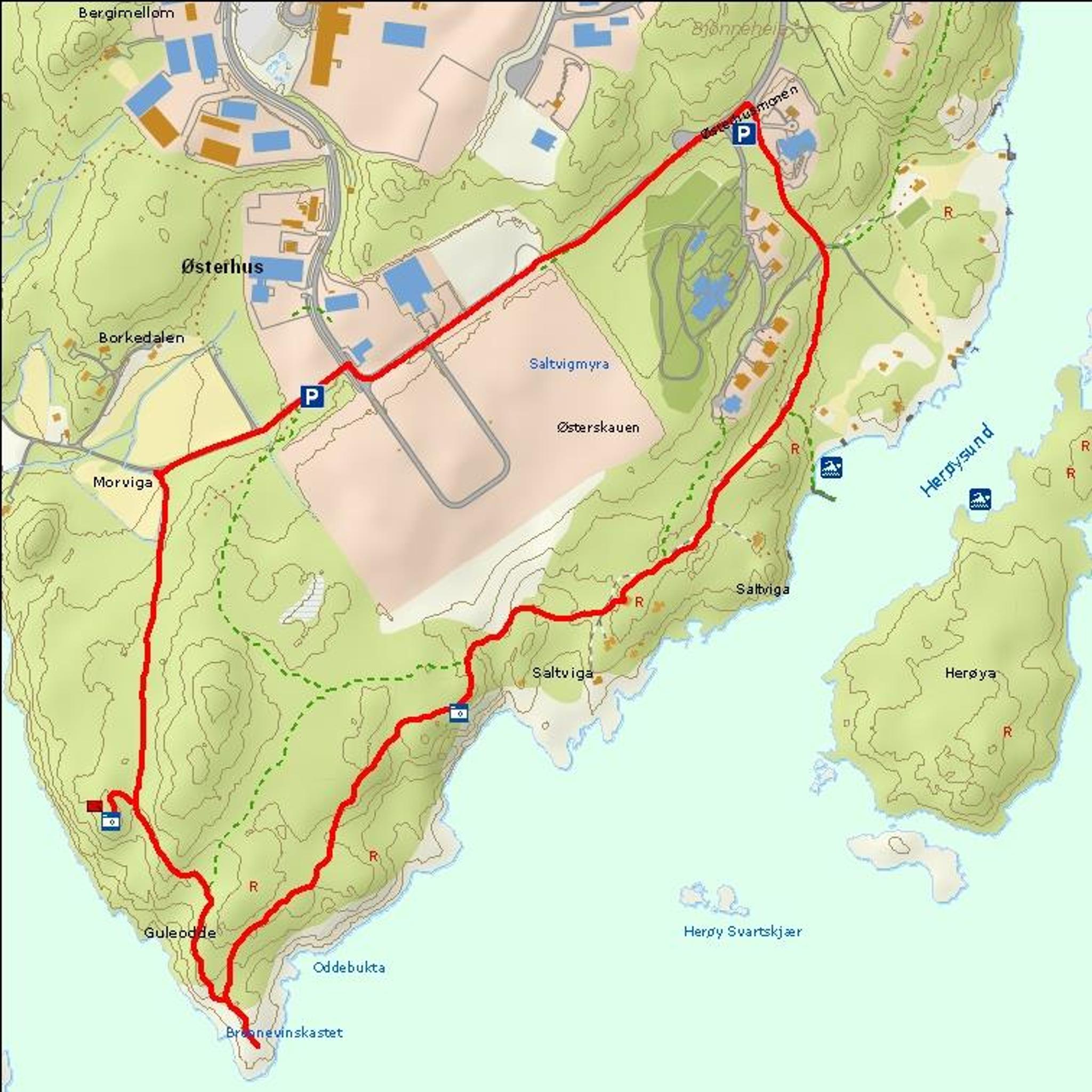 Kart: Østerhusskogen