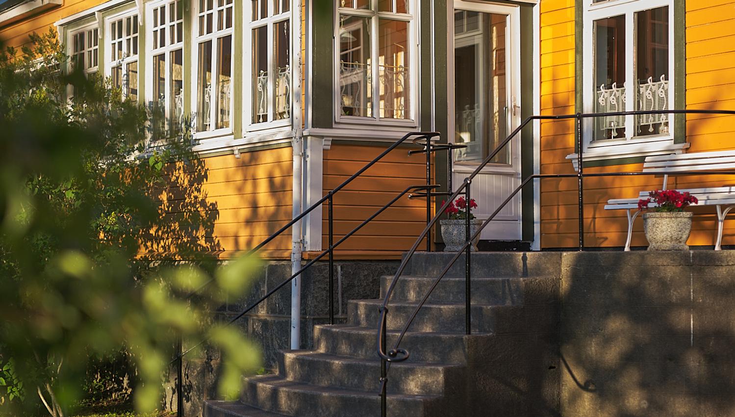 Hvasser Motell hovedbygget med fellesstue