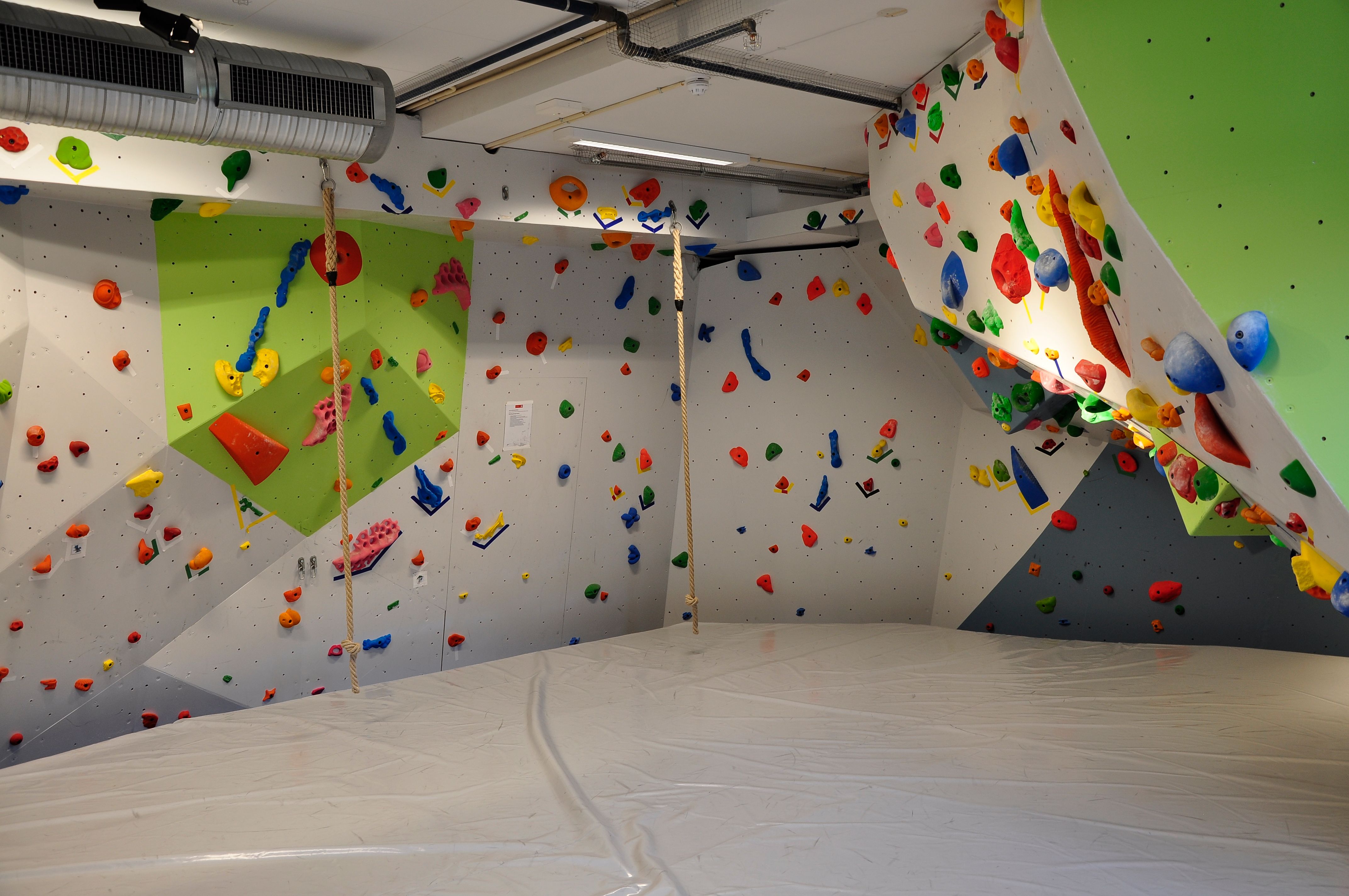 Climbing wall.