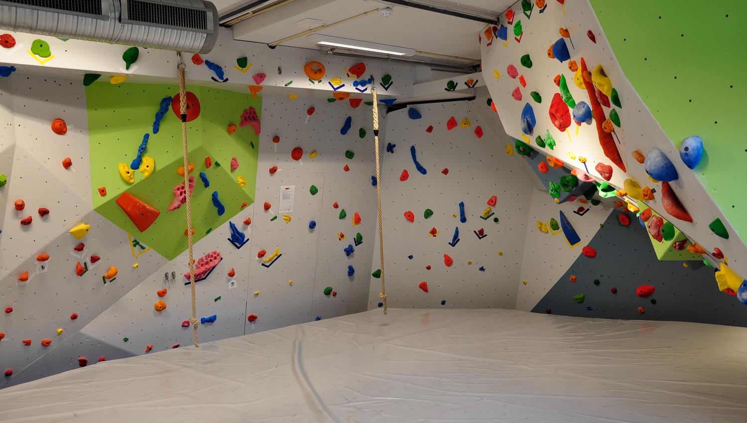 Climbing wall.