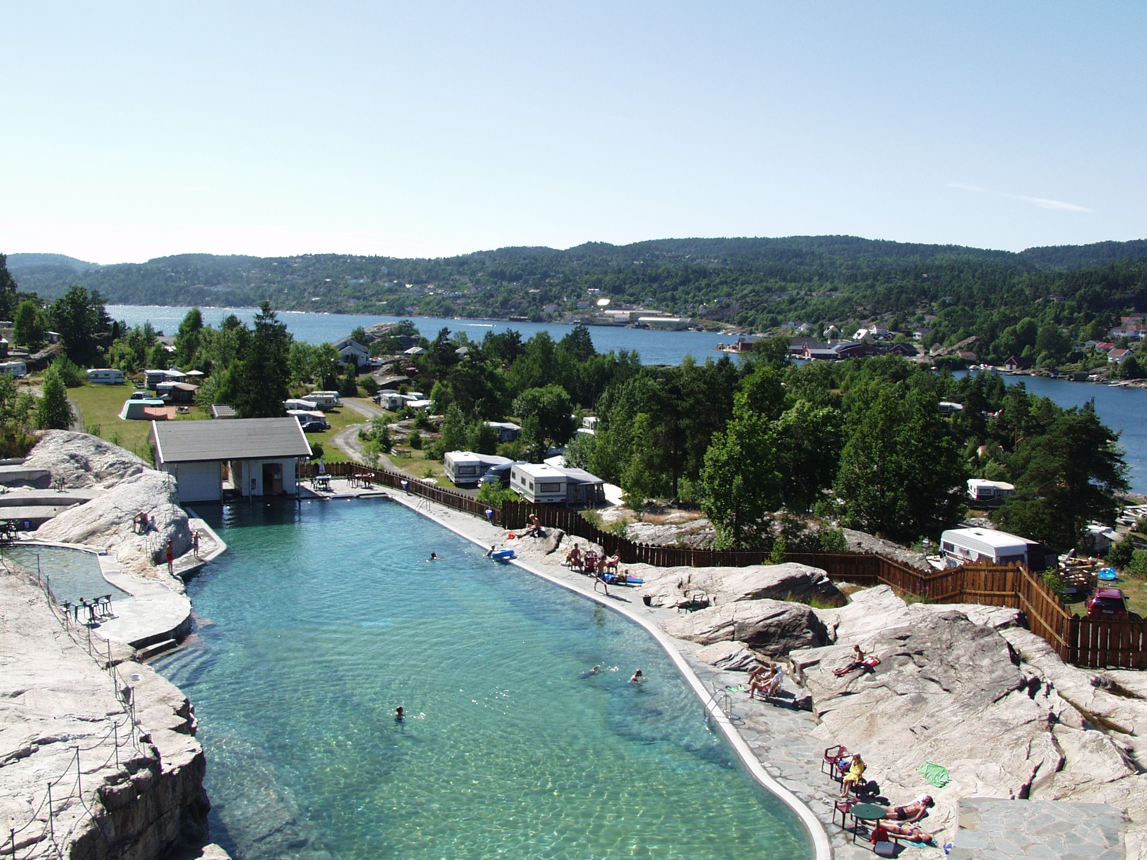 Basseng på Lovisenberg Familiecamping
