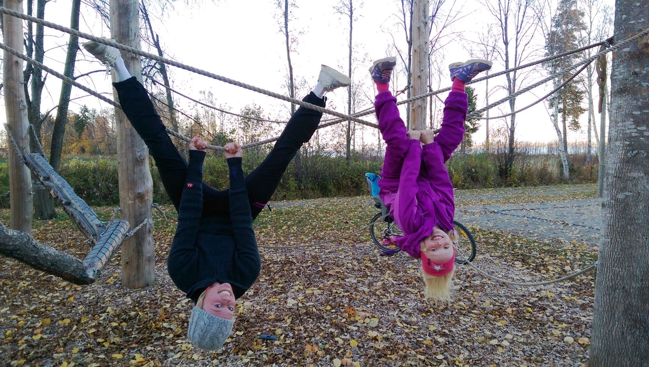 The natural climbing park in Evjua Strandpark