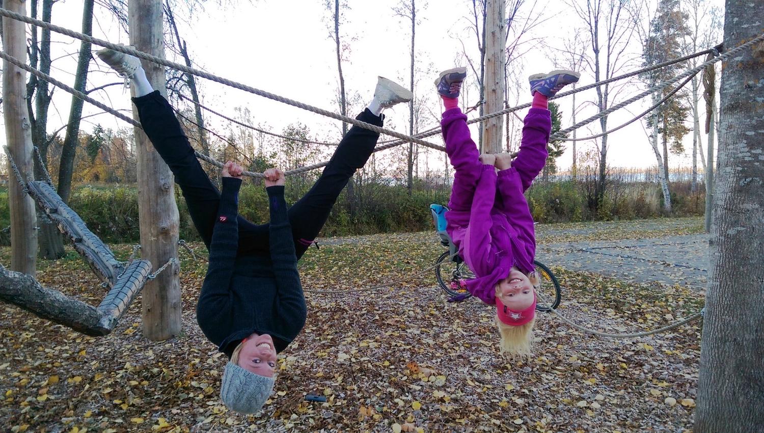 The natural climbing park in Evjua Strandpark