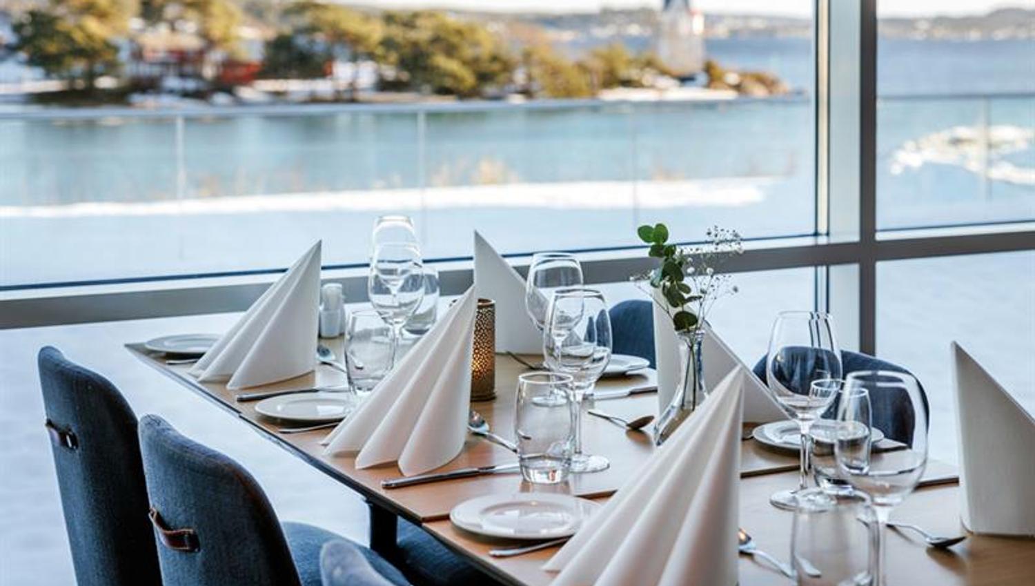 view from the restaurant at Quality Hotel Skjærgården