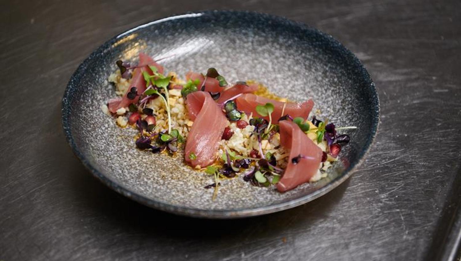 Detail of dish.