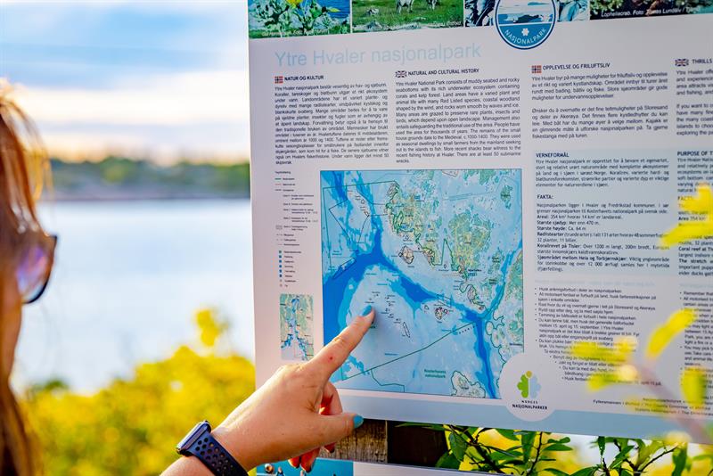 Information sign in the national park