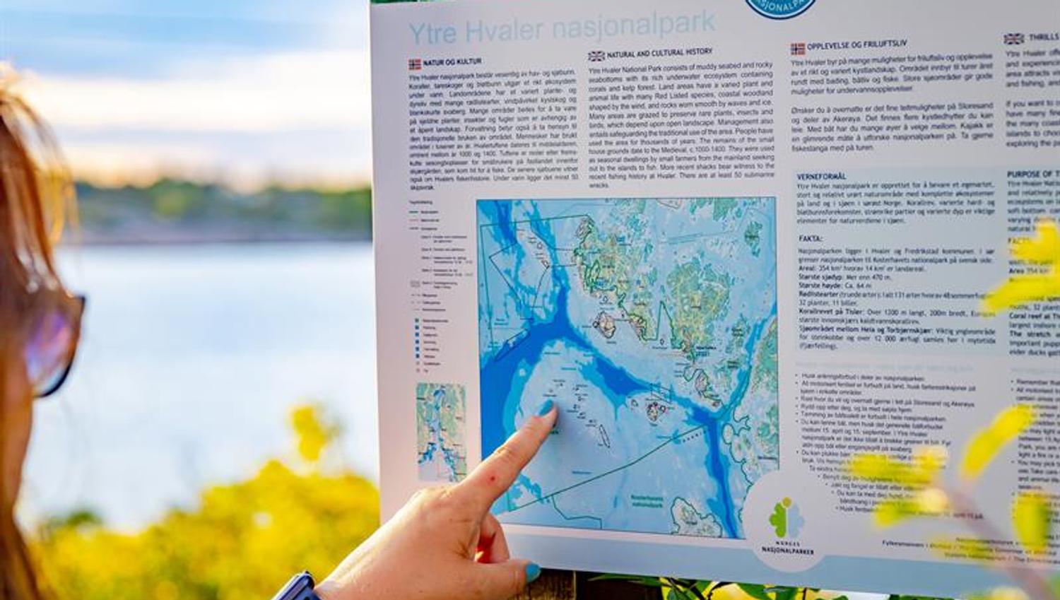Information sign in the national park