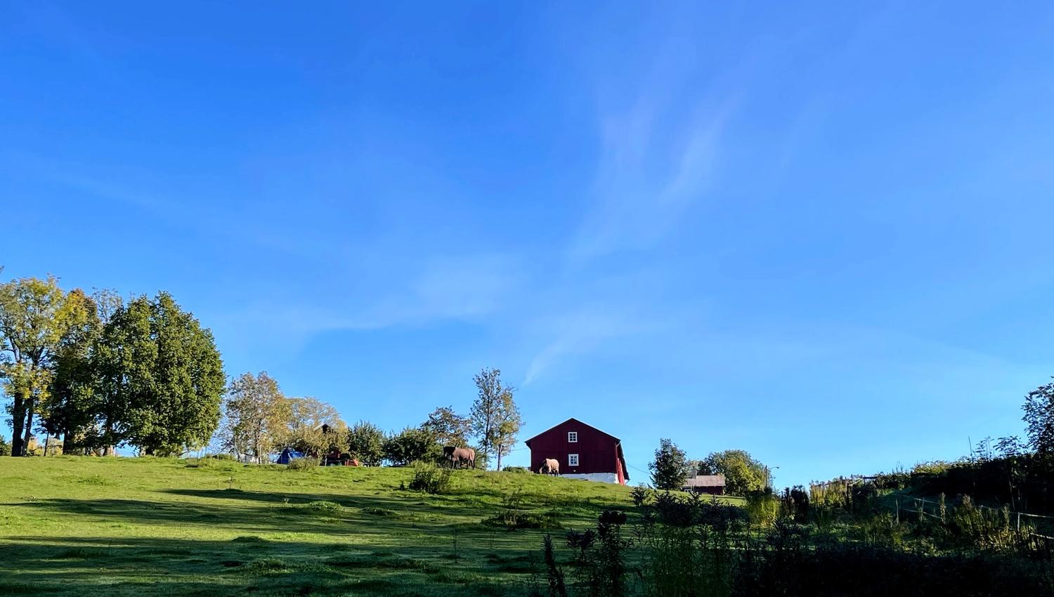 Løkenes gård, rød låve