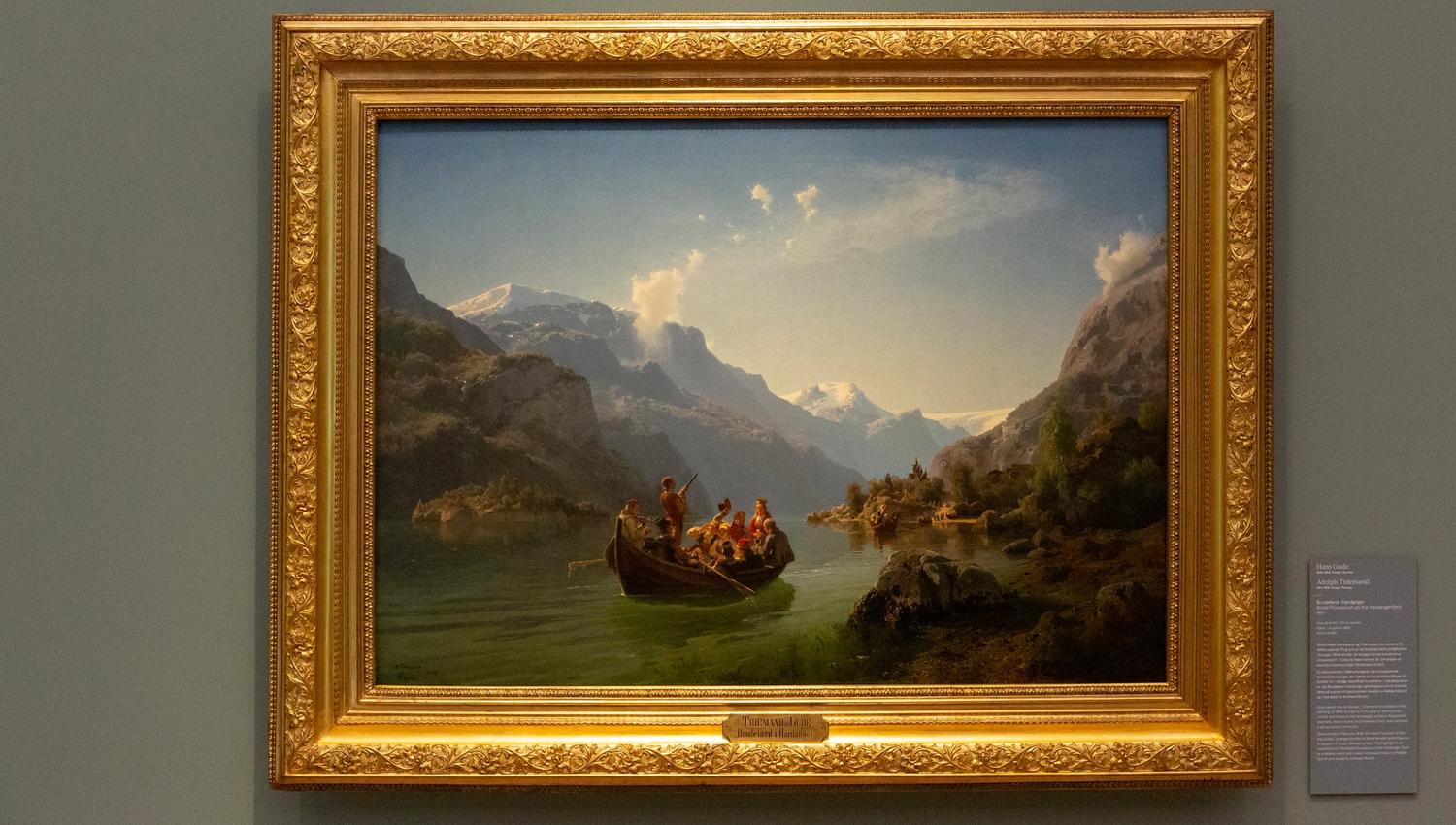 Brudeferden i Hardanger av Adolph Tidemand og Hans Gude.