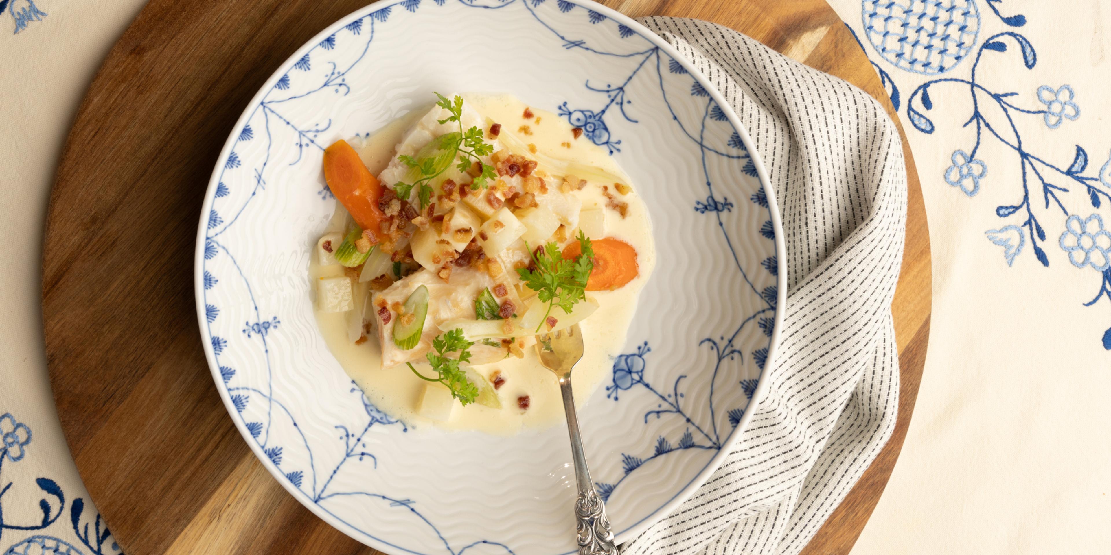 Classic stockfish meal made by chef and restaurant owner Lars Erik Underthun