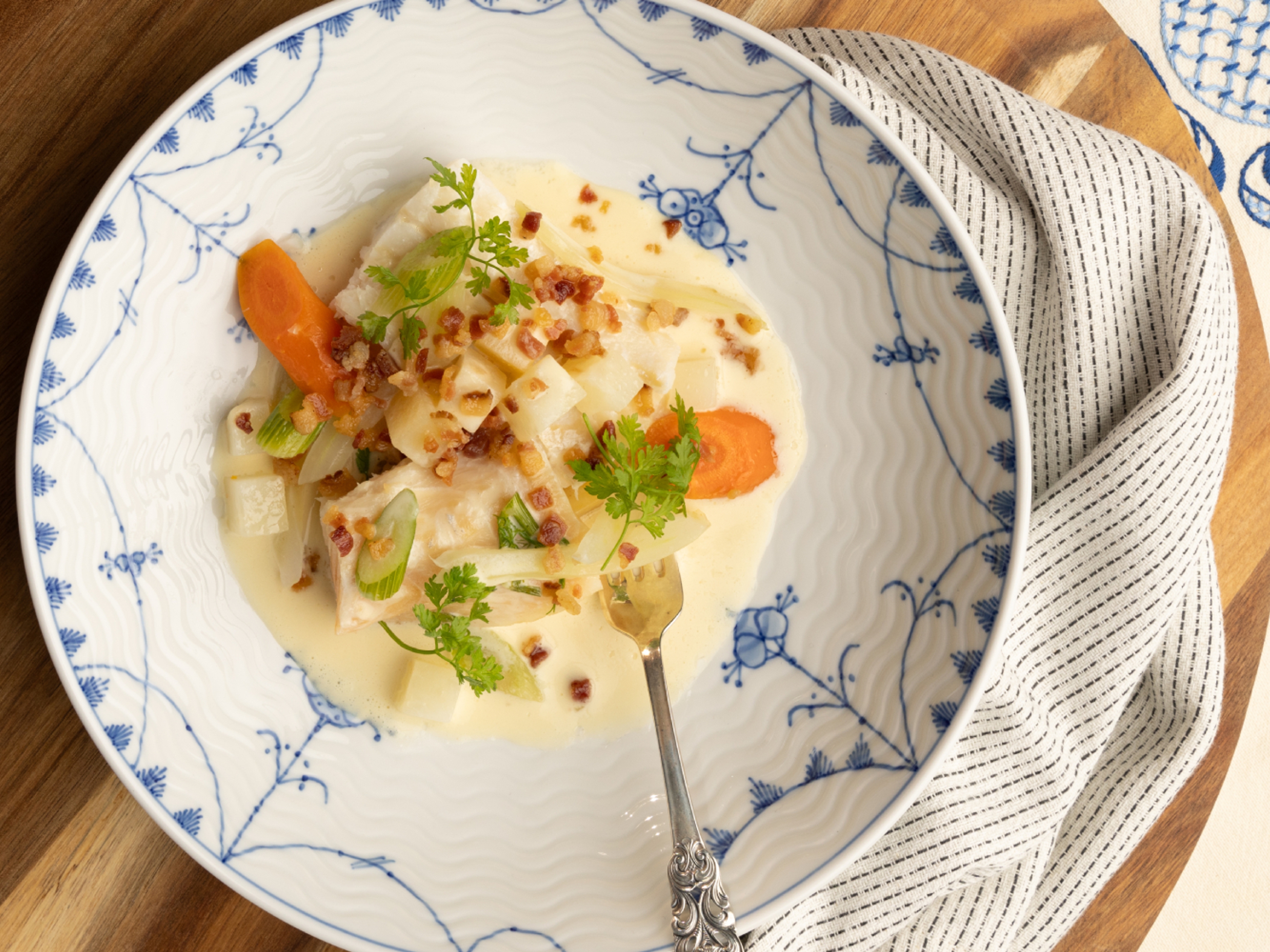 Classic stockfish meal made by chef and restaurant owner Lars Erik Underthun