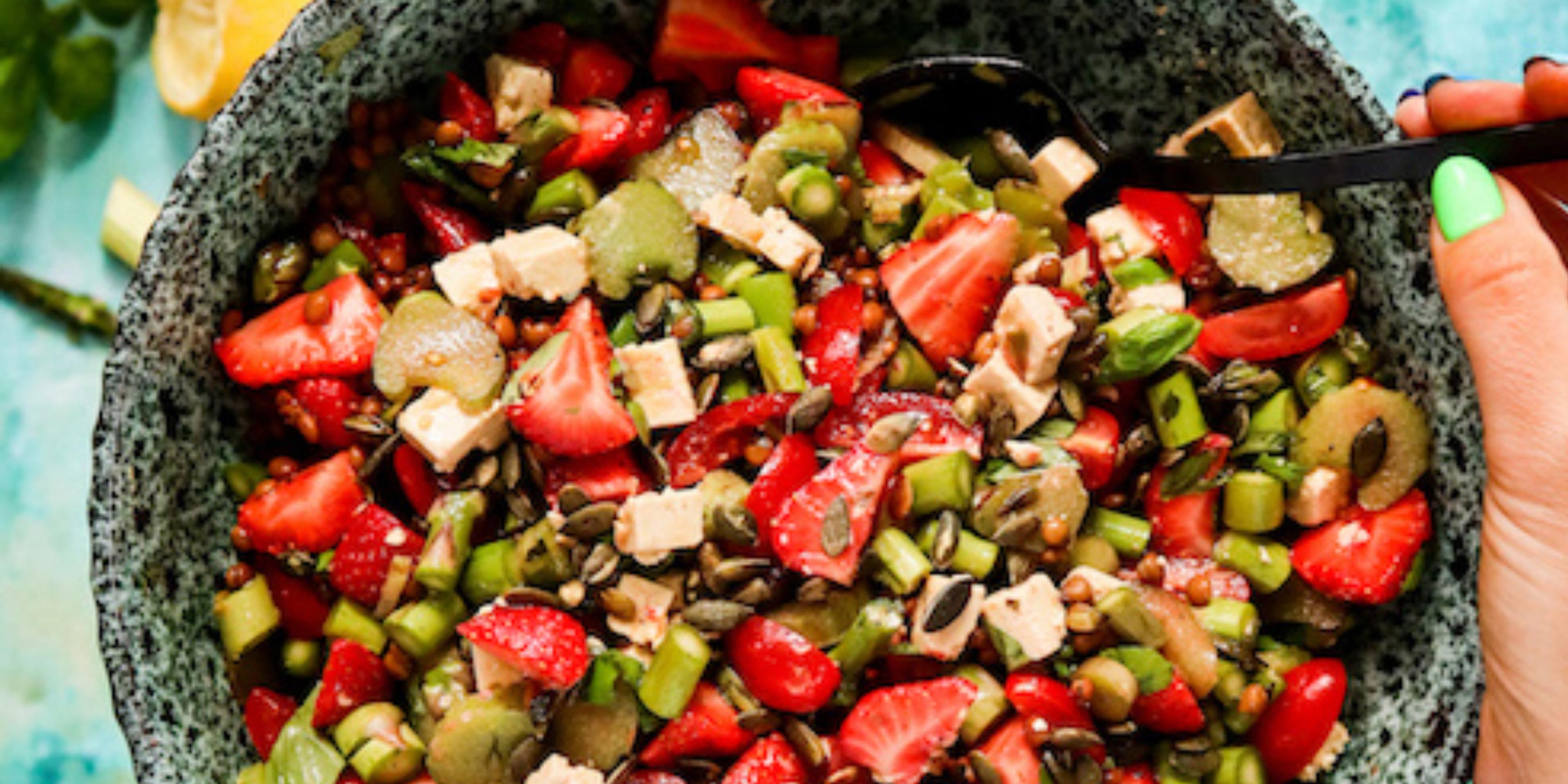 A bowl of salat made by cookbook author Hanne-Lene Dahlgren