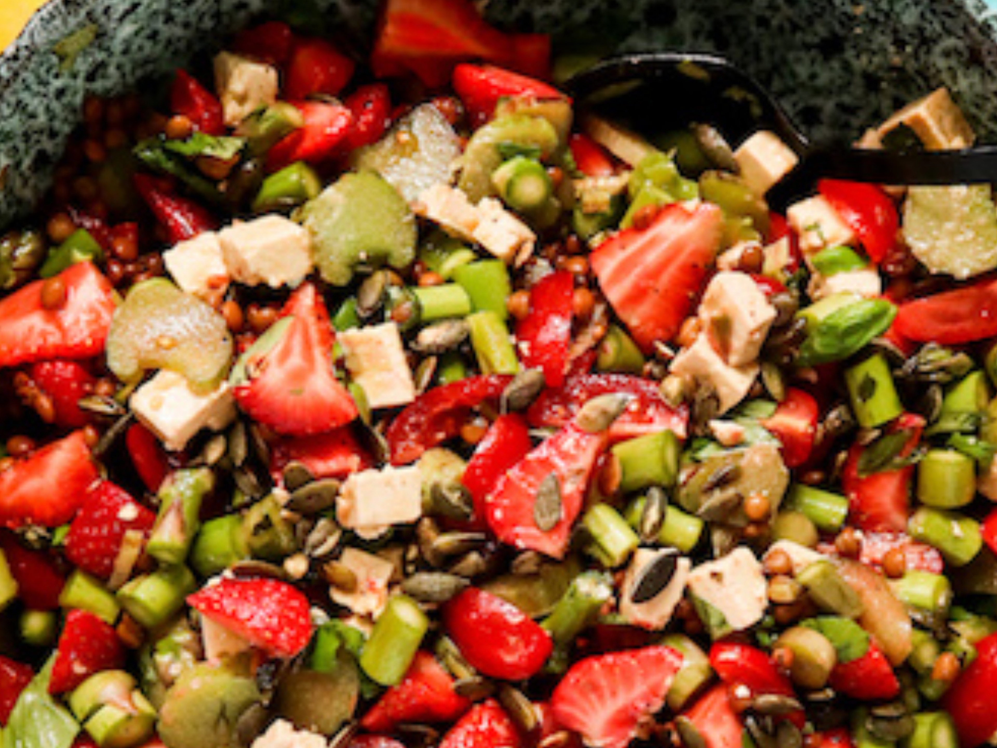 A bowl of salat made by cookbook author Hanne-Lene Dahlgren