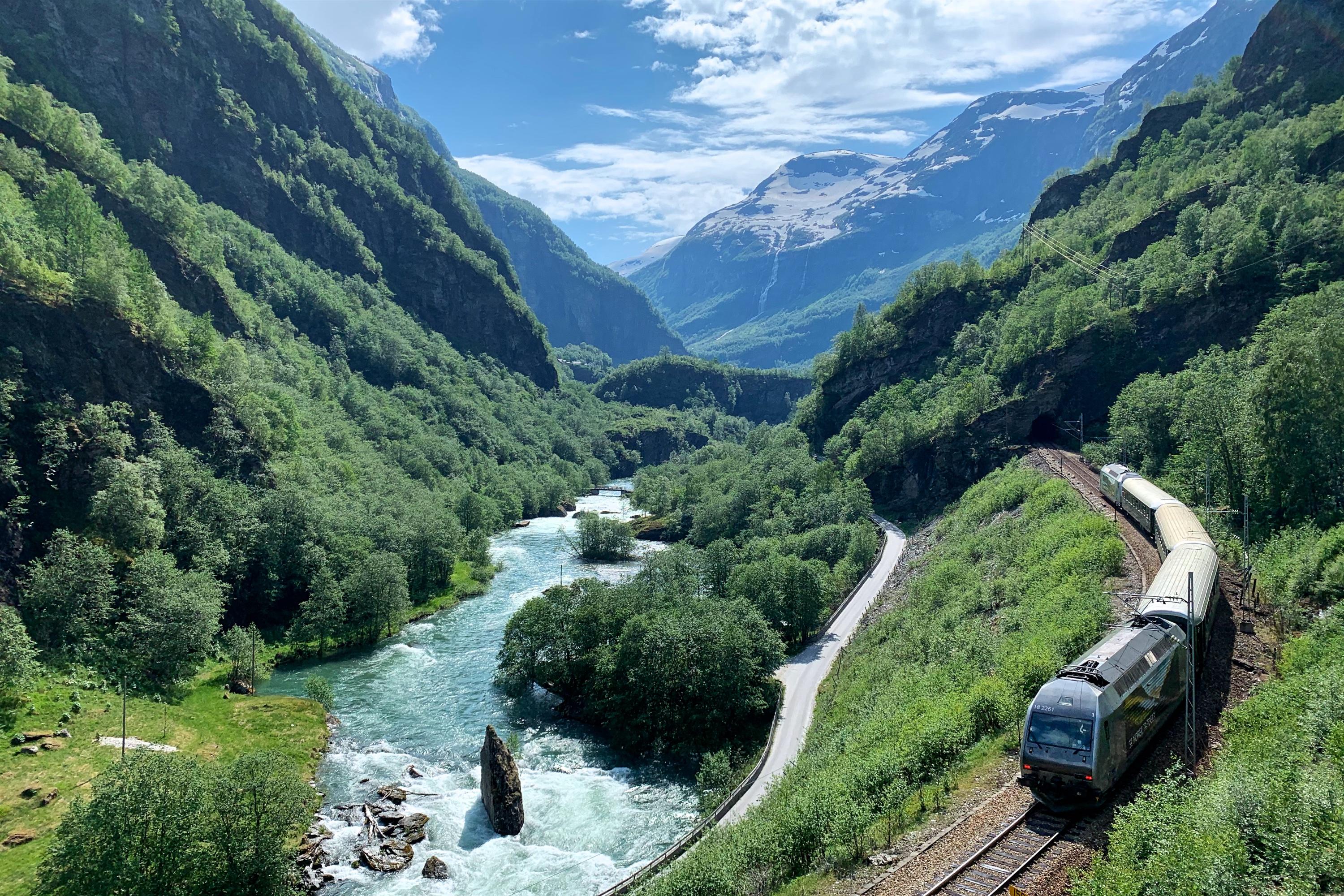 The Flåm Railway in Flåmsdalen