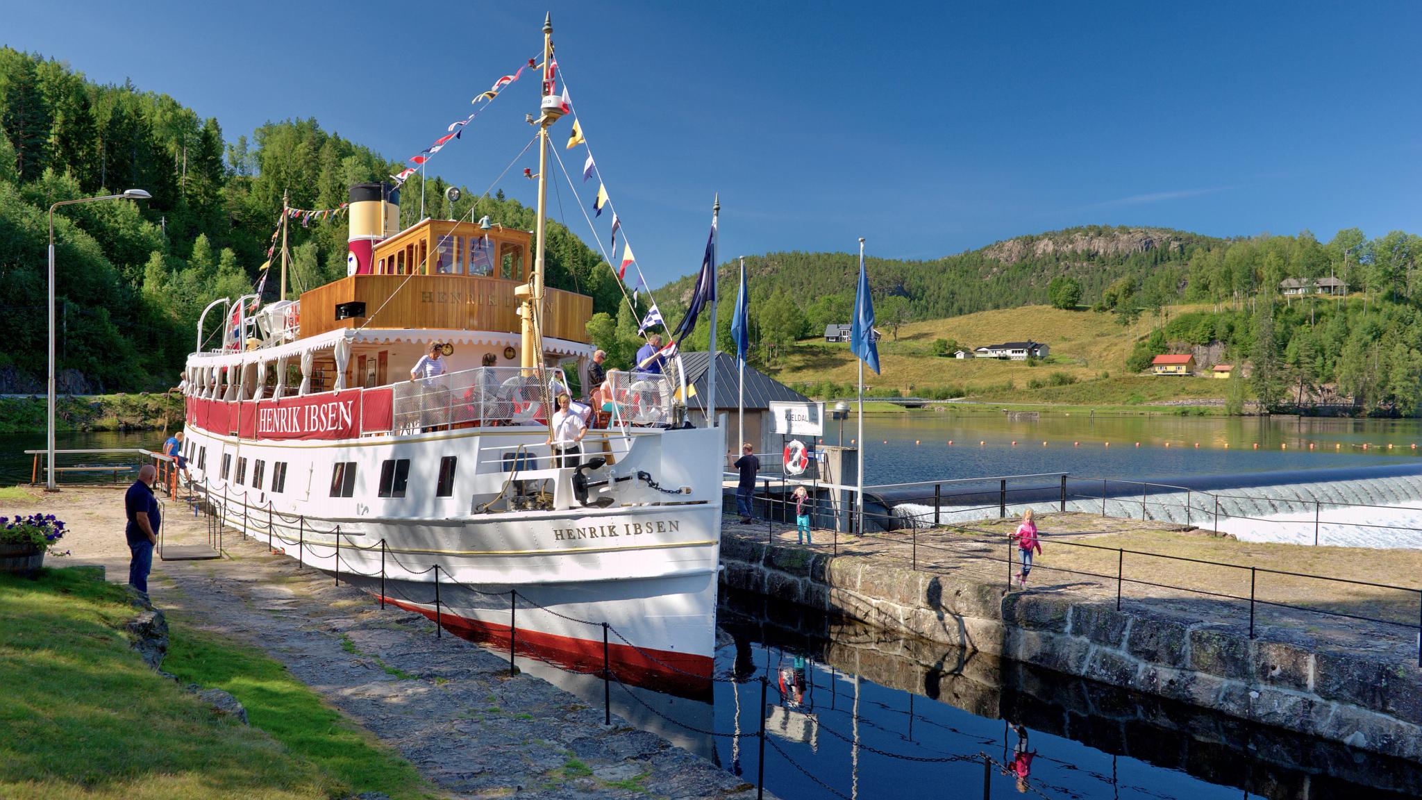 Lunde lock on the Telemark canal