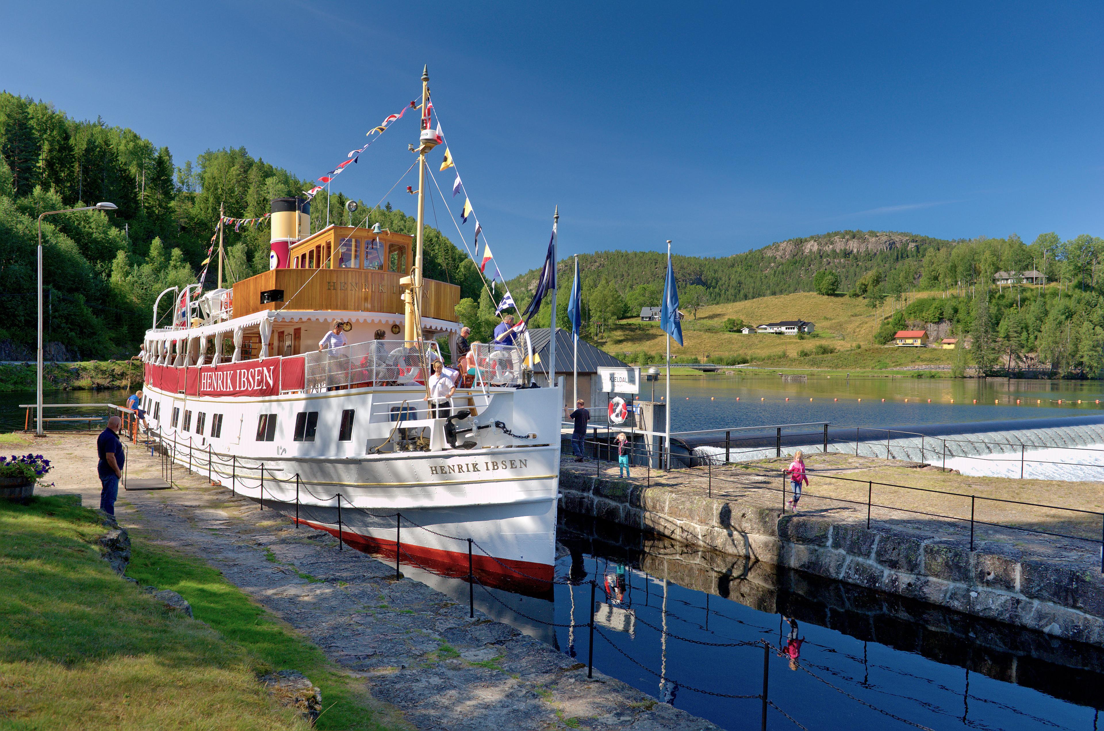 Lunde lock on the Telemark canal