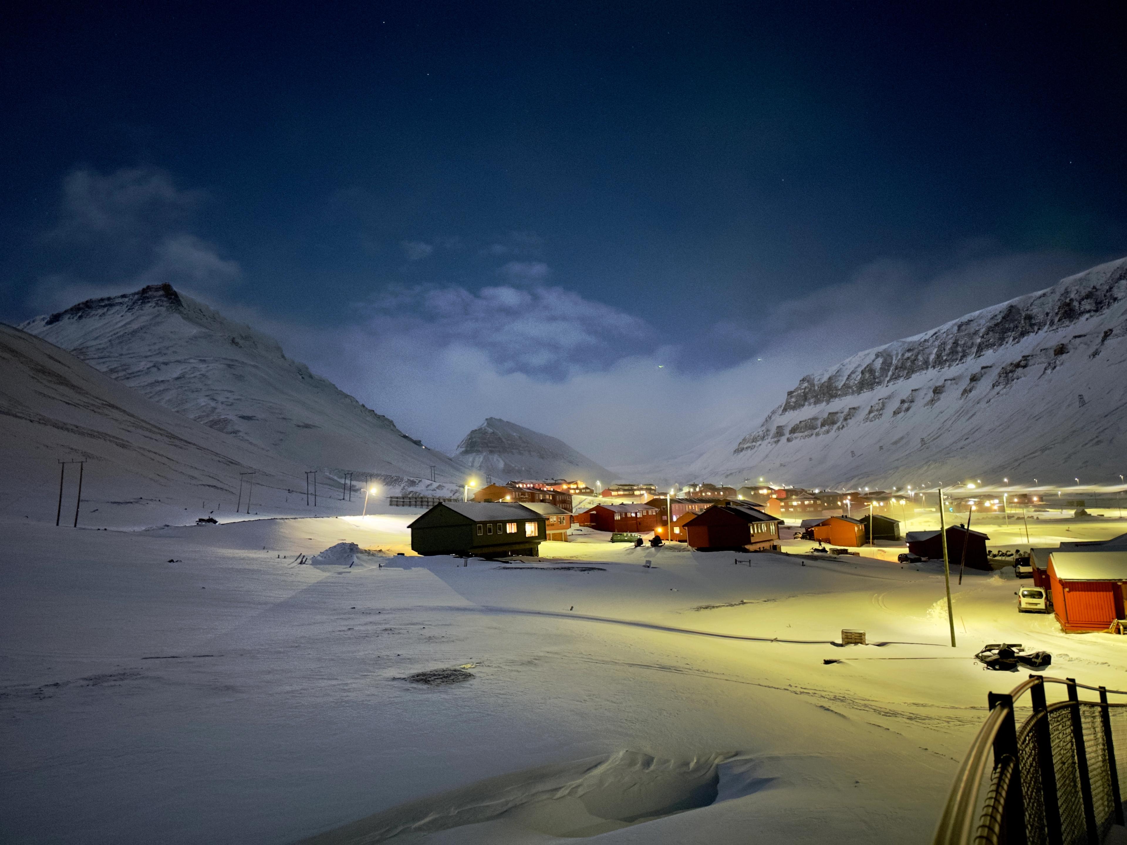 Tree houses and big, white mountains