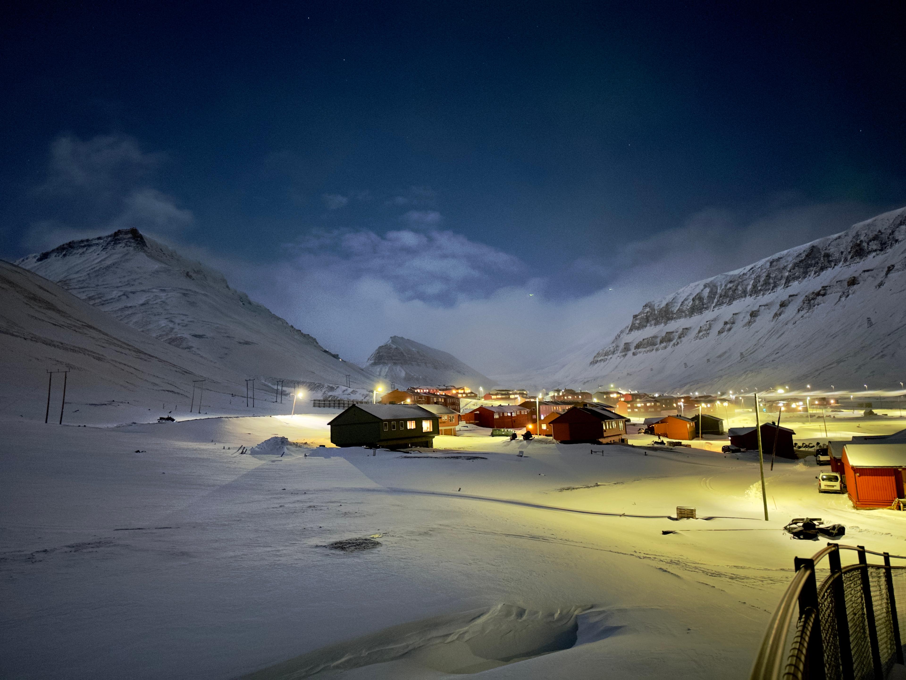 Tree houses and big, white mountains