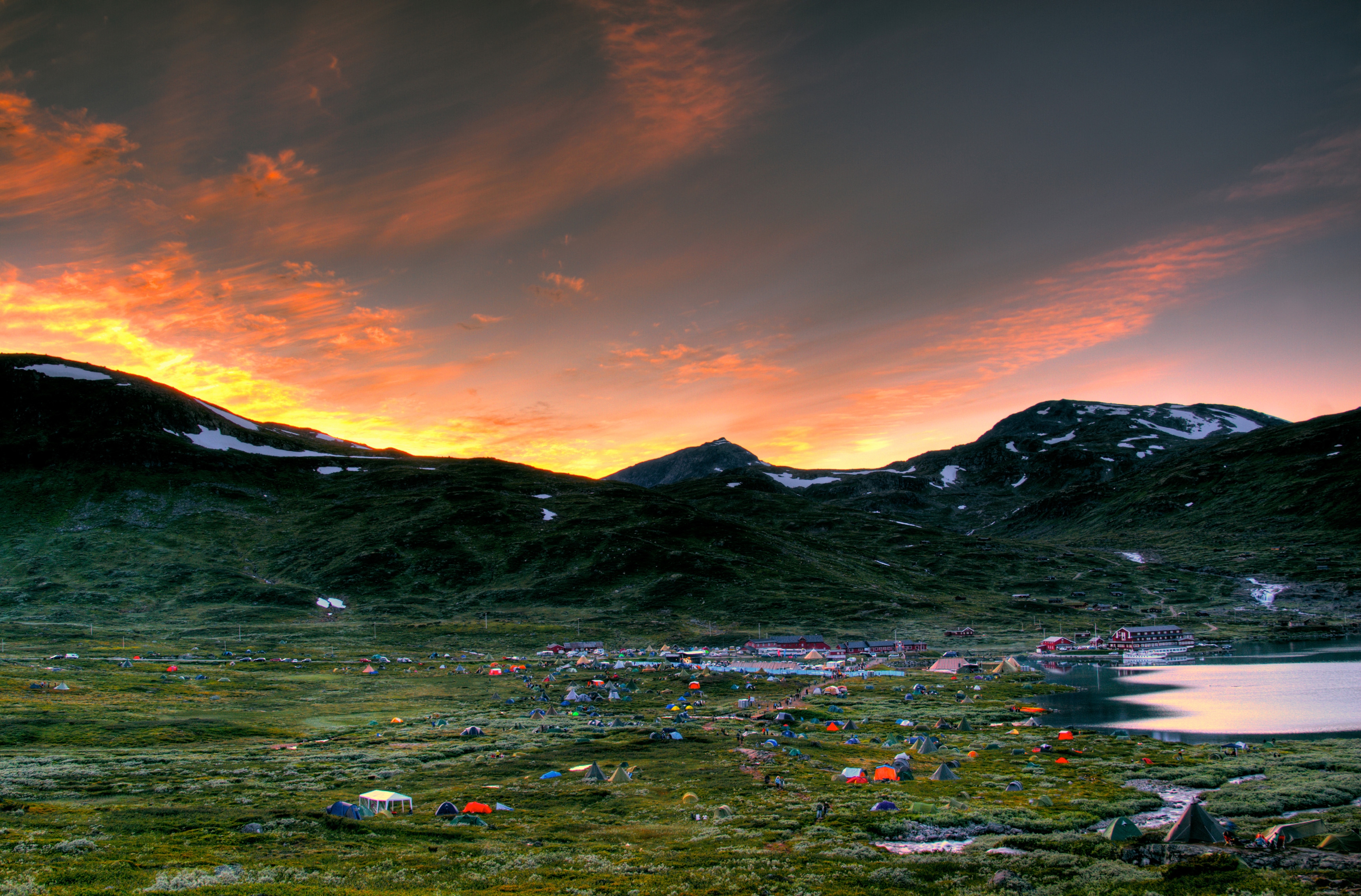 View on Vinjerock in the beautiful Jotunheimen scenery, Eastern Norway