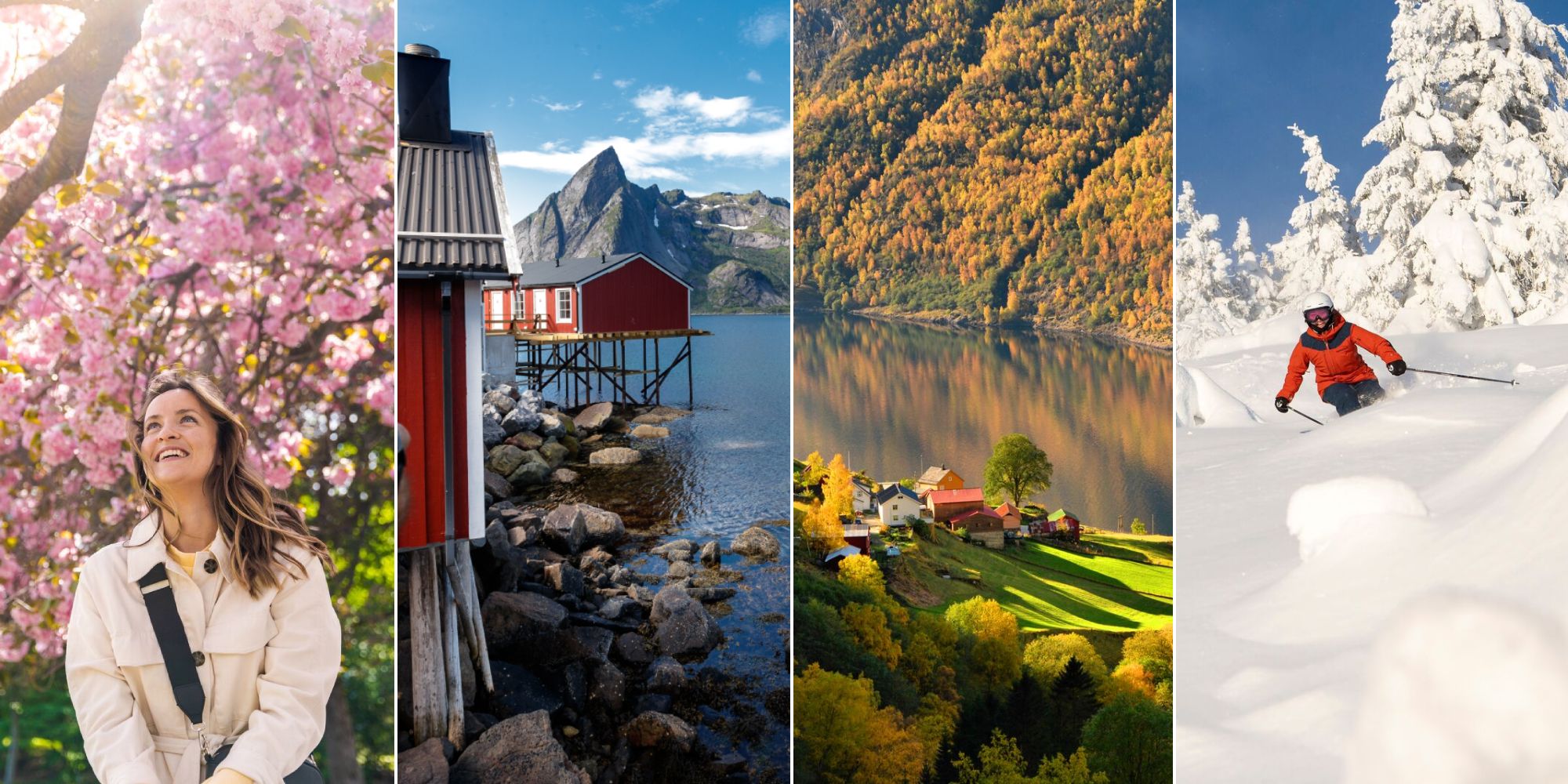 The calendar of Norway, spring, summer, autumn and winter