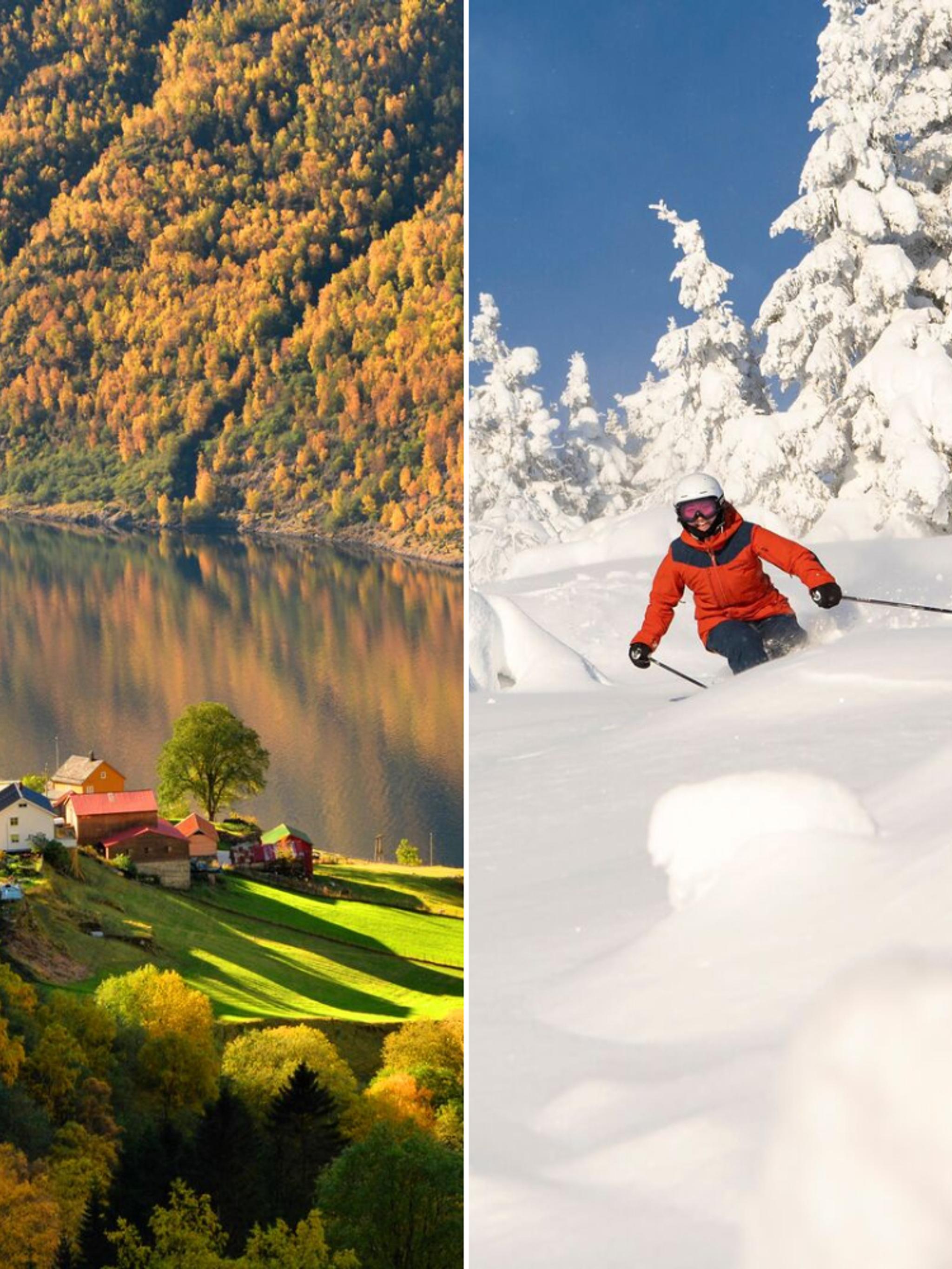 The calendar of Norway, spring, summer, autumn and winter