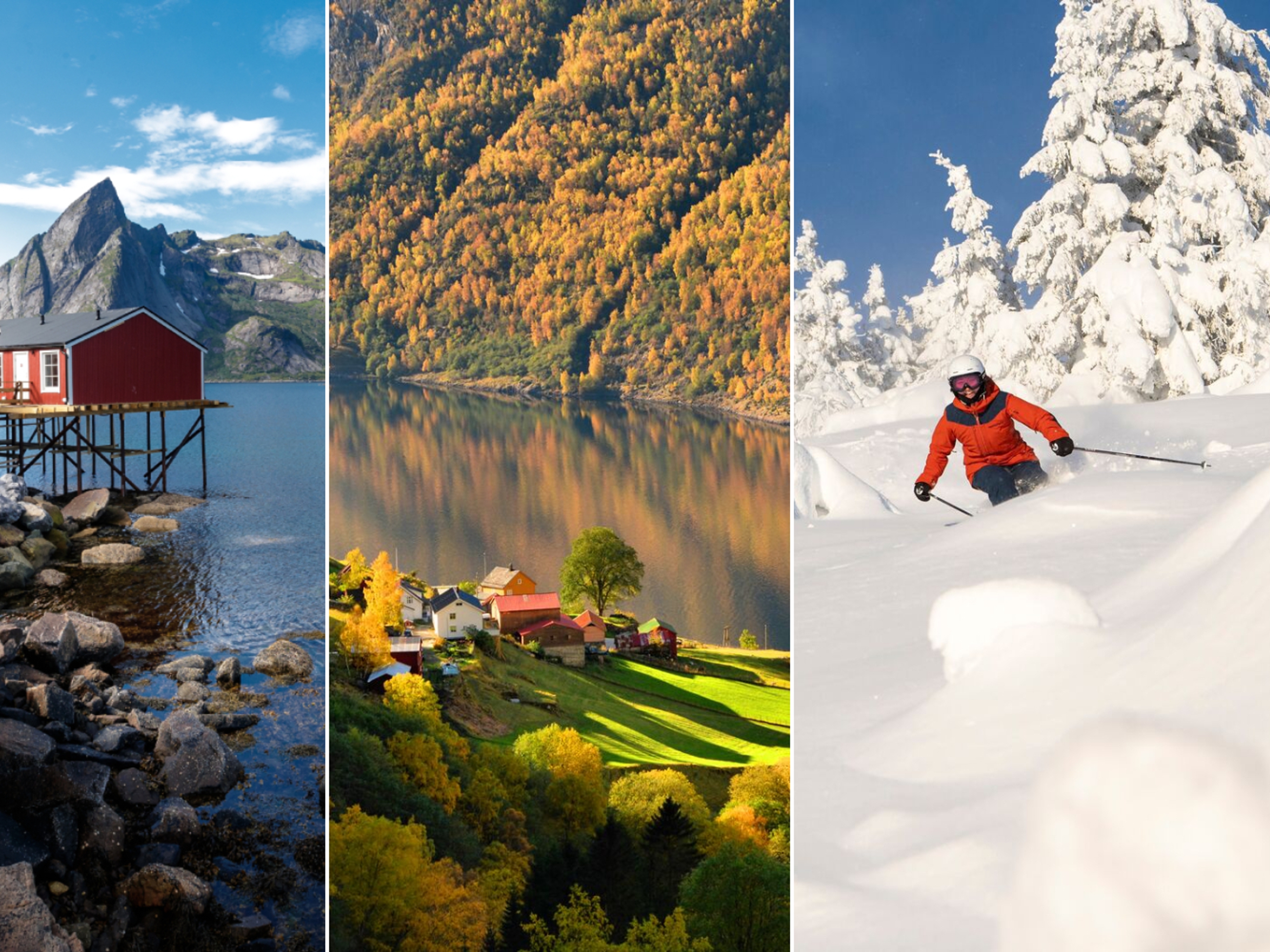 The calendar of Norway, spring, summer, autumn and winter