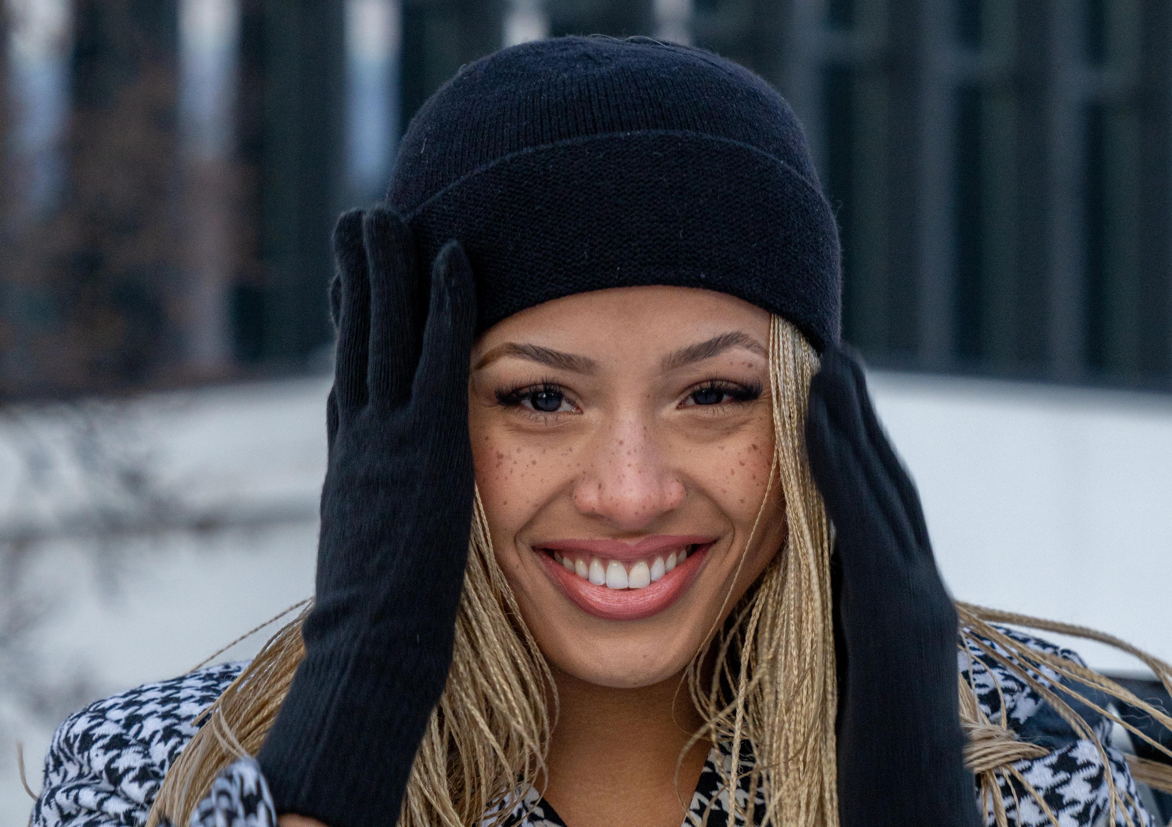 Portrait of artist Ida Tolou in Tromsø