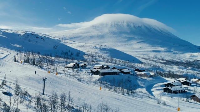 The ski resort Gausta skisenter in Rjukan in Telemark, Eastern Norway