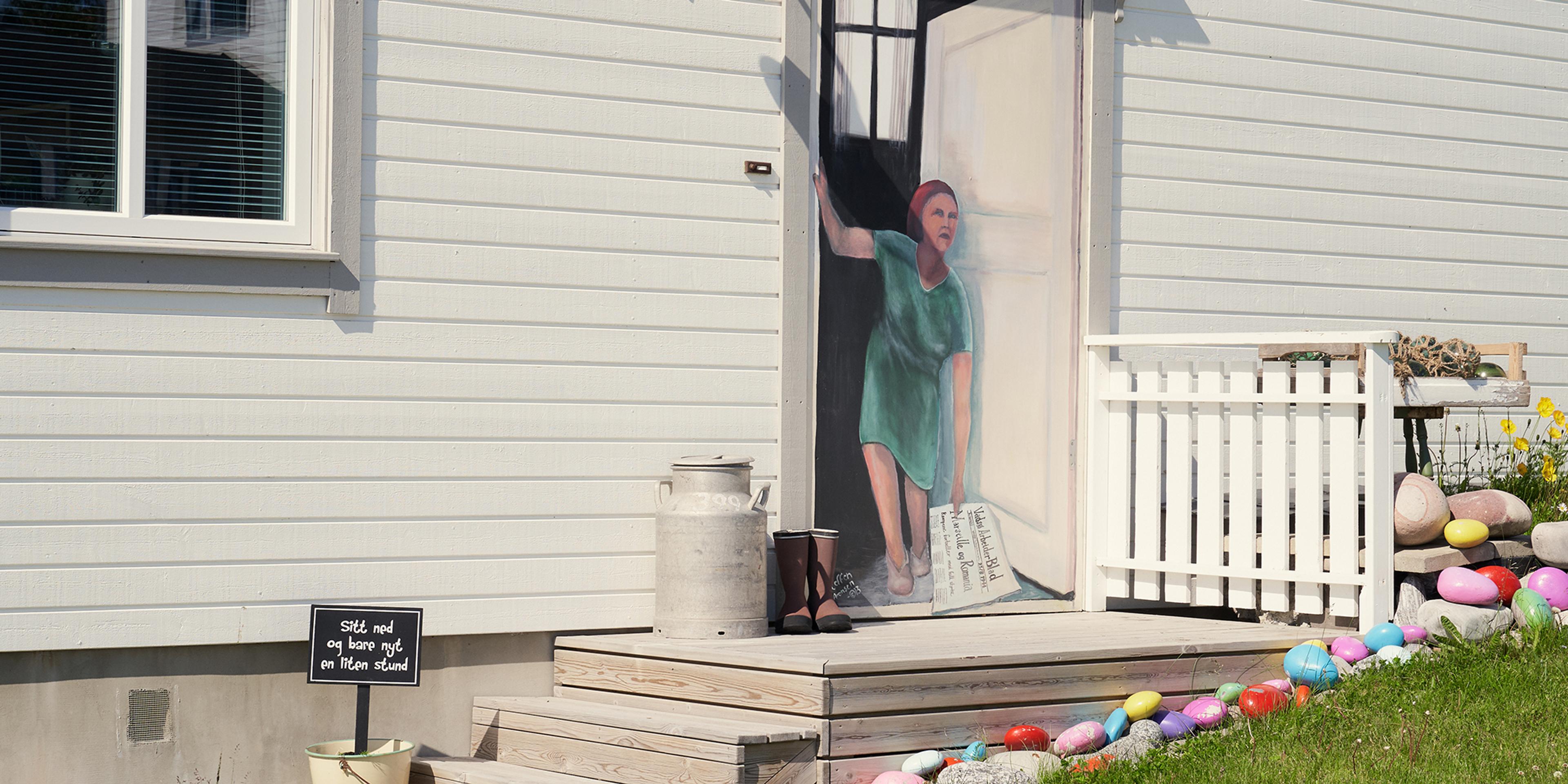 Colorful art outside privat house