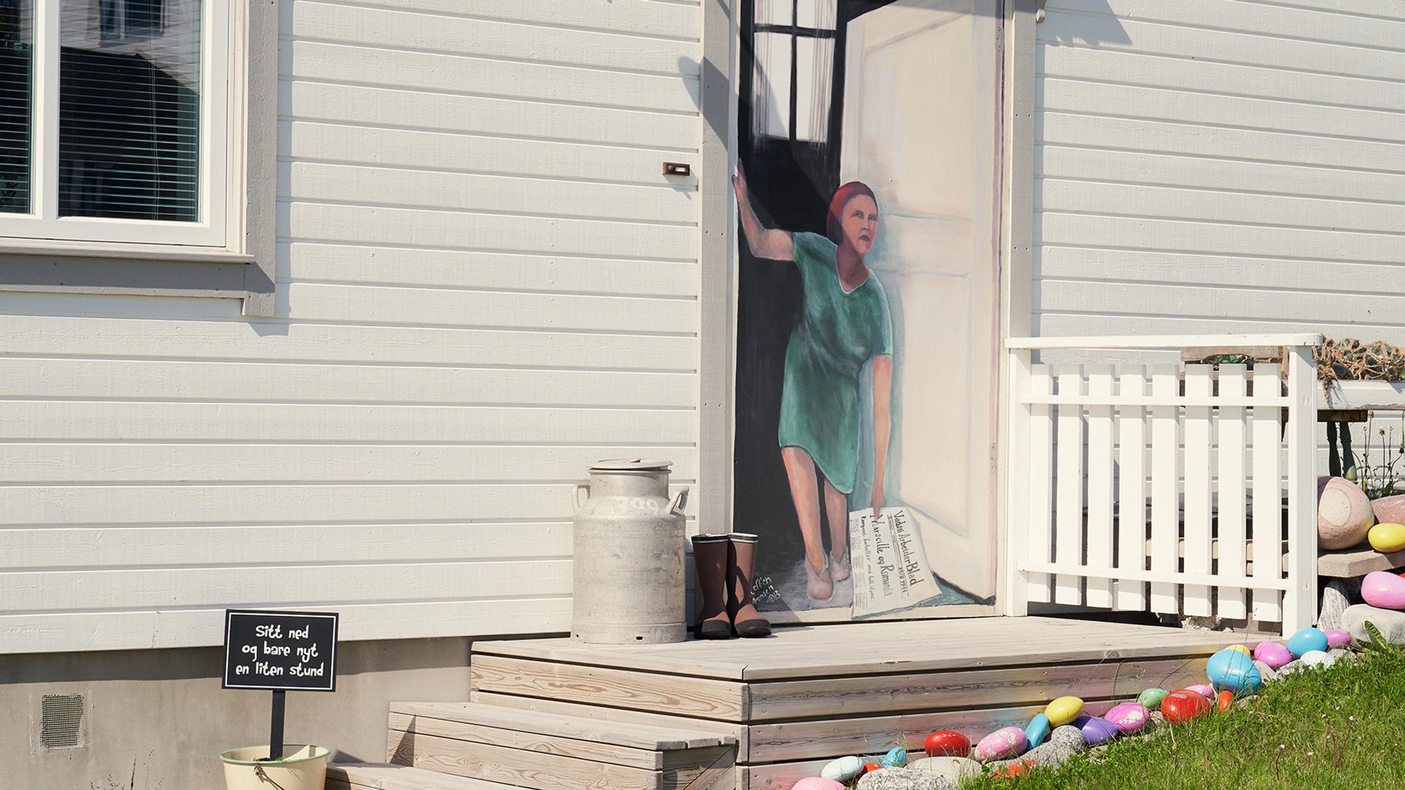 Colorful art outside privat house