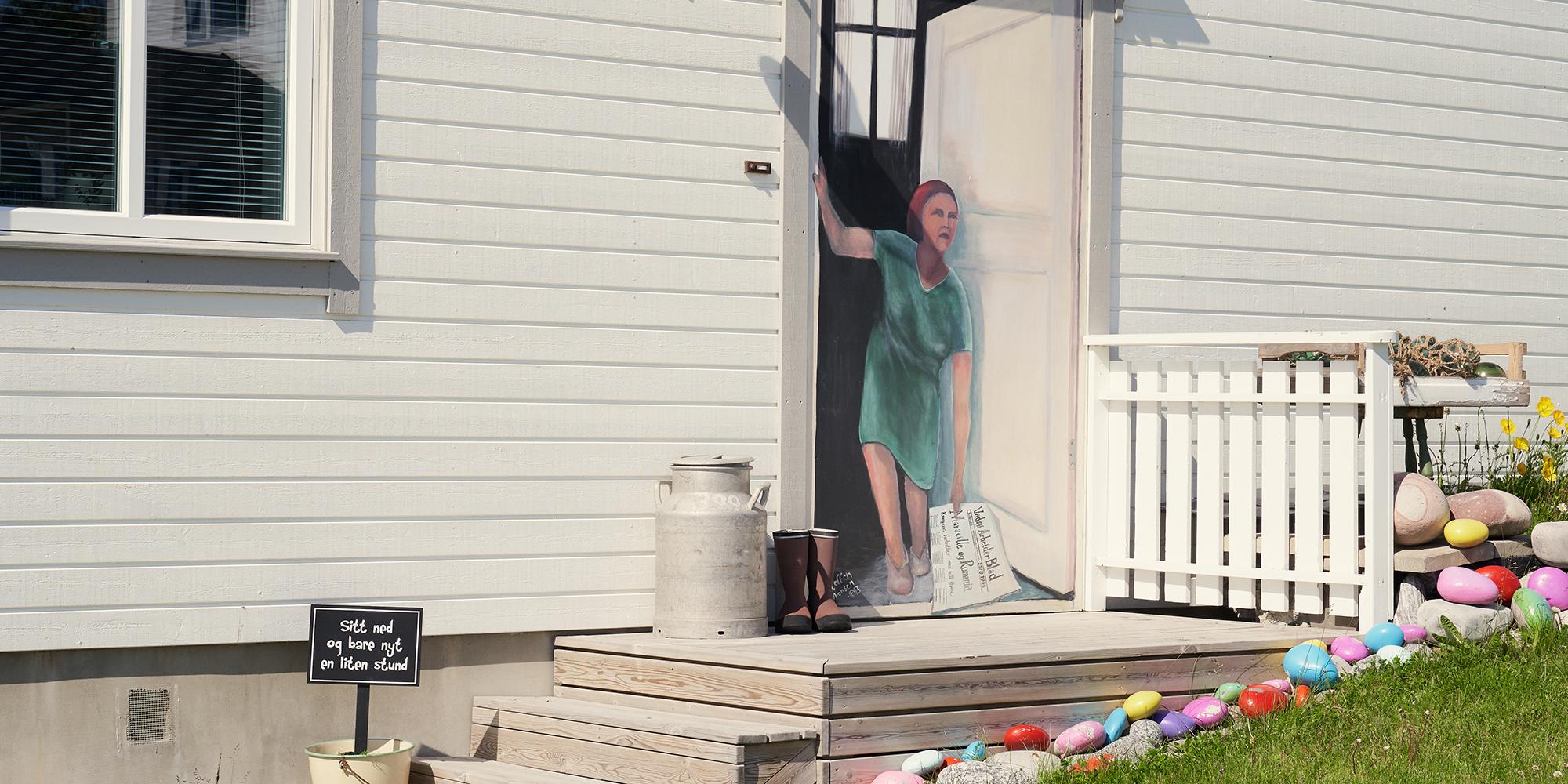 Colorful art outside privat house