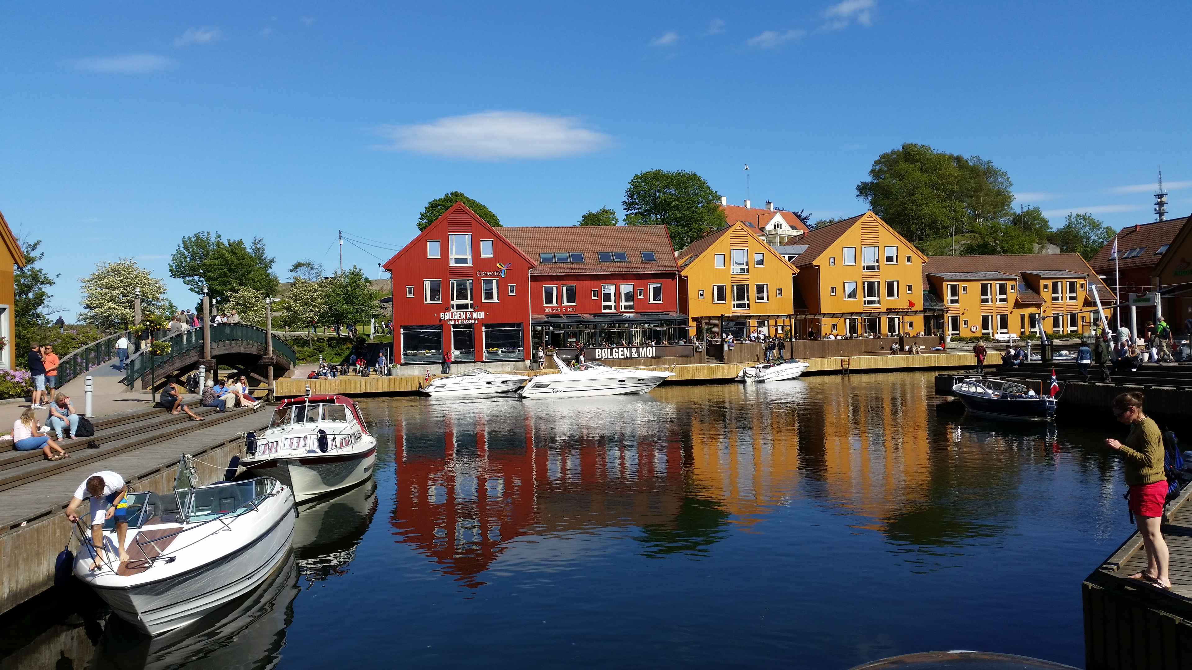 Fiskebrygga in Kristiansand, Southern Norway