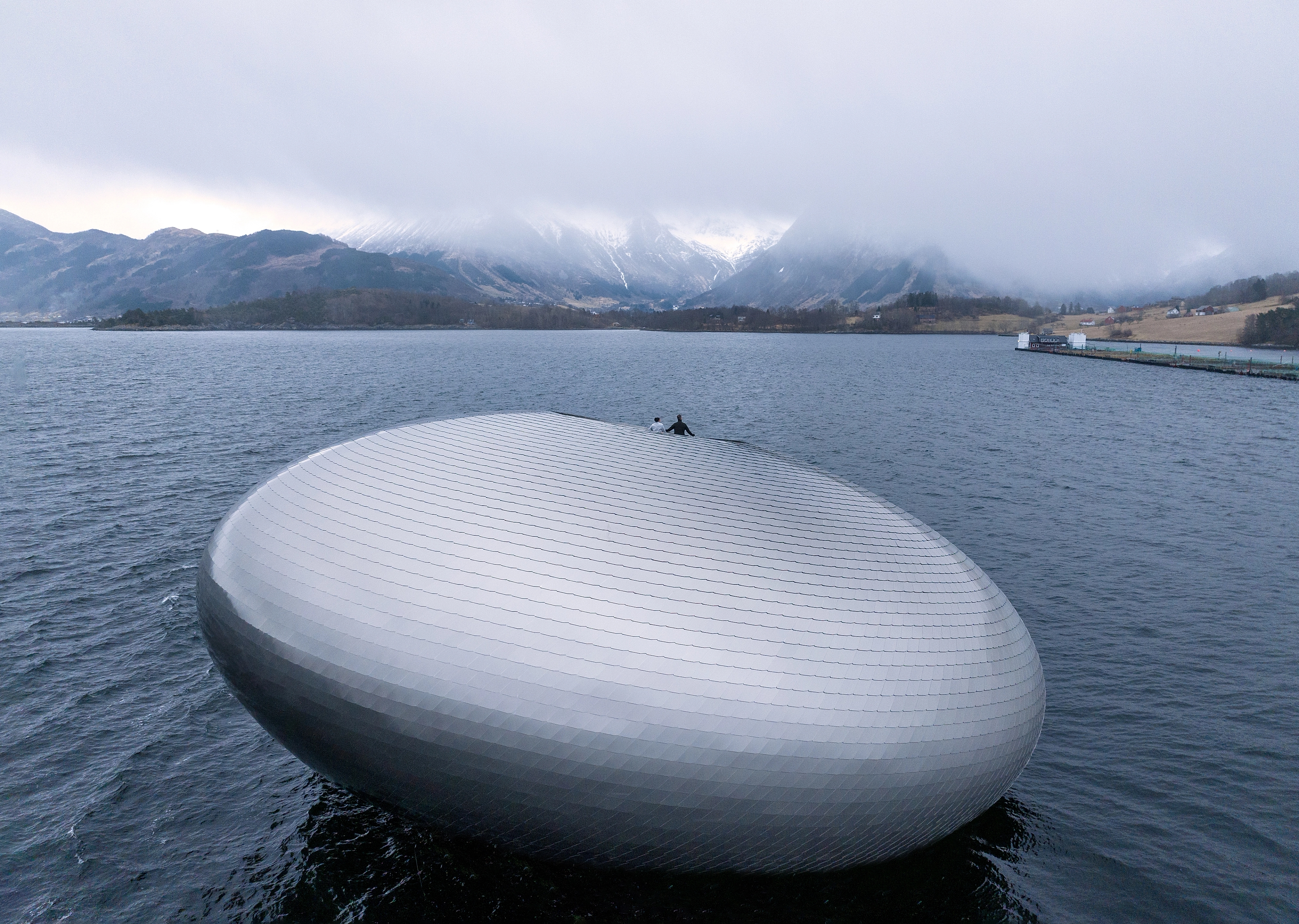Salmon eye visitor centre in the Hardangerfjord.