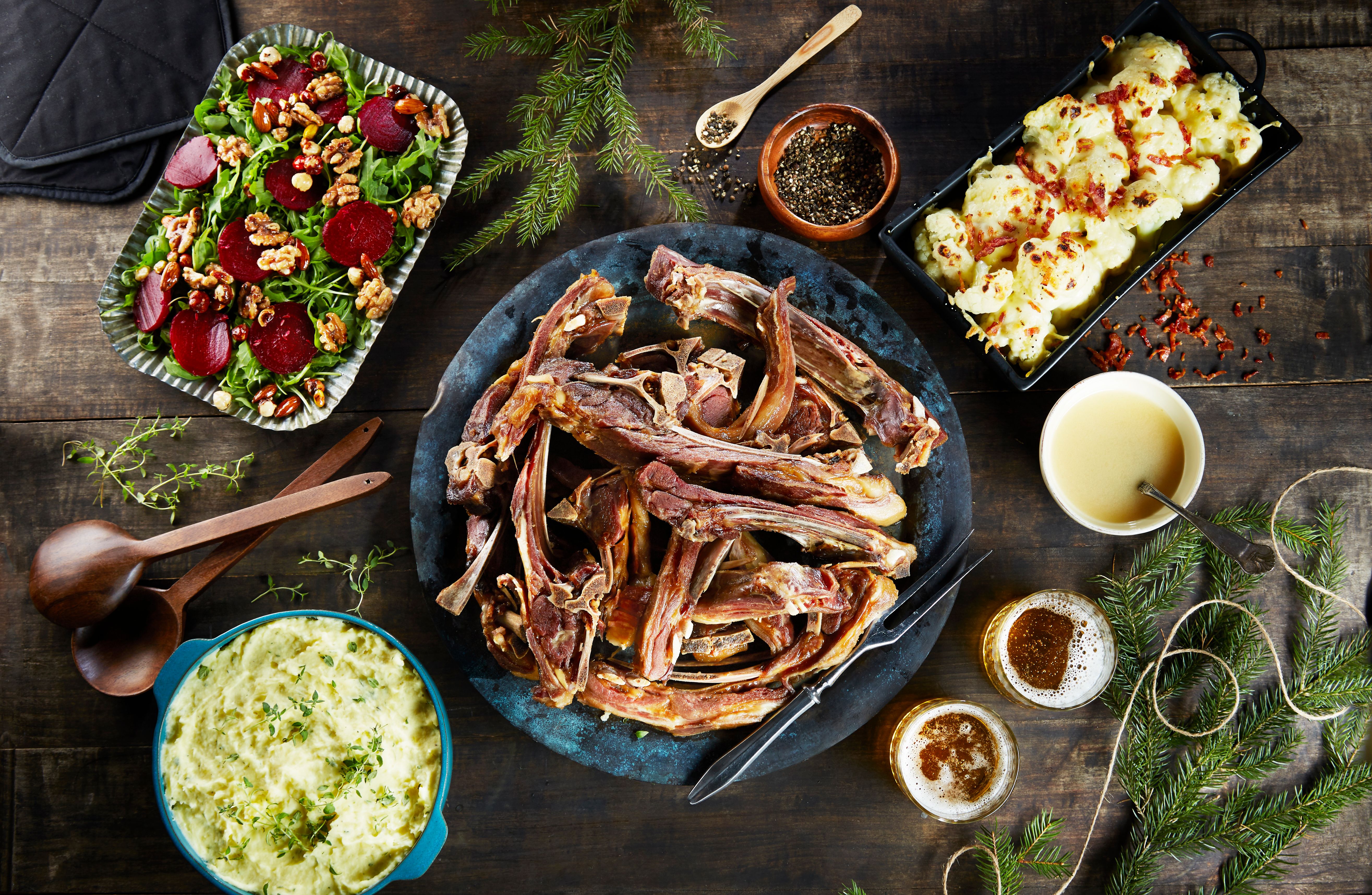 A serving of the traditional Christmas dinner