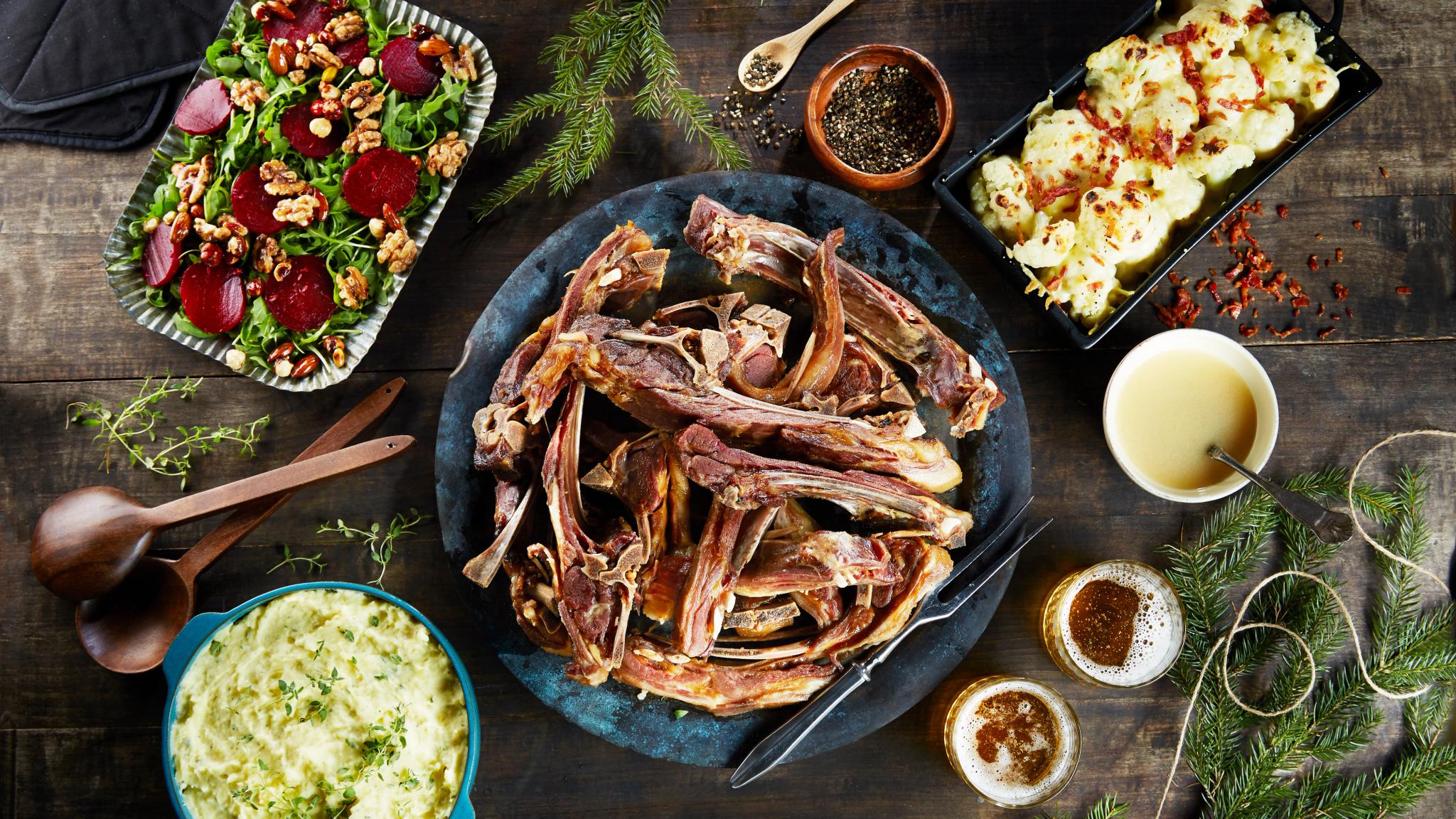 A serving of the traditional Christmas dinner