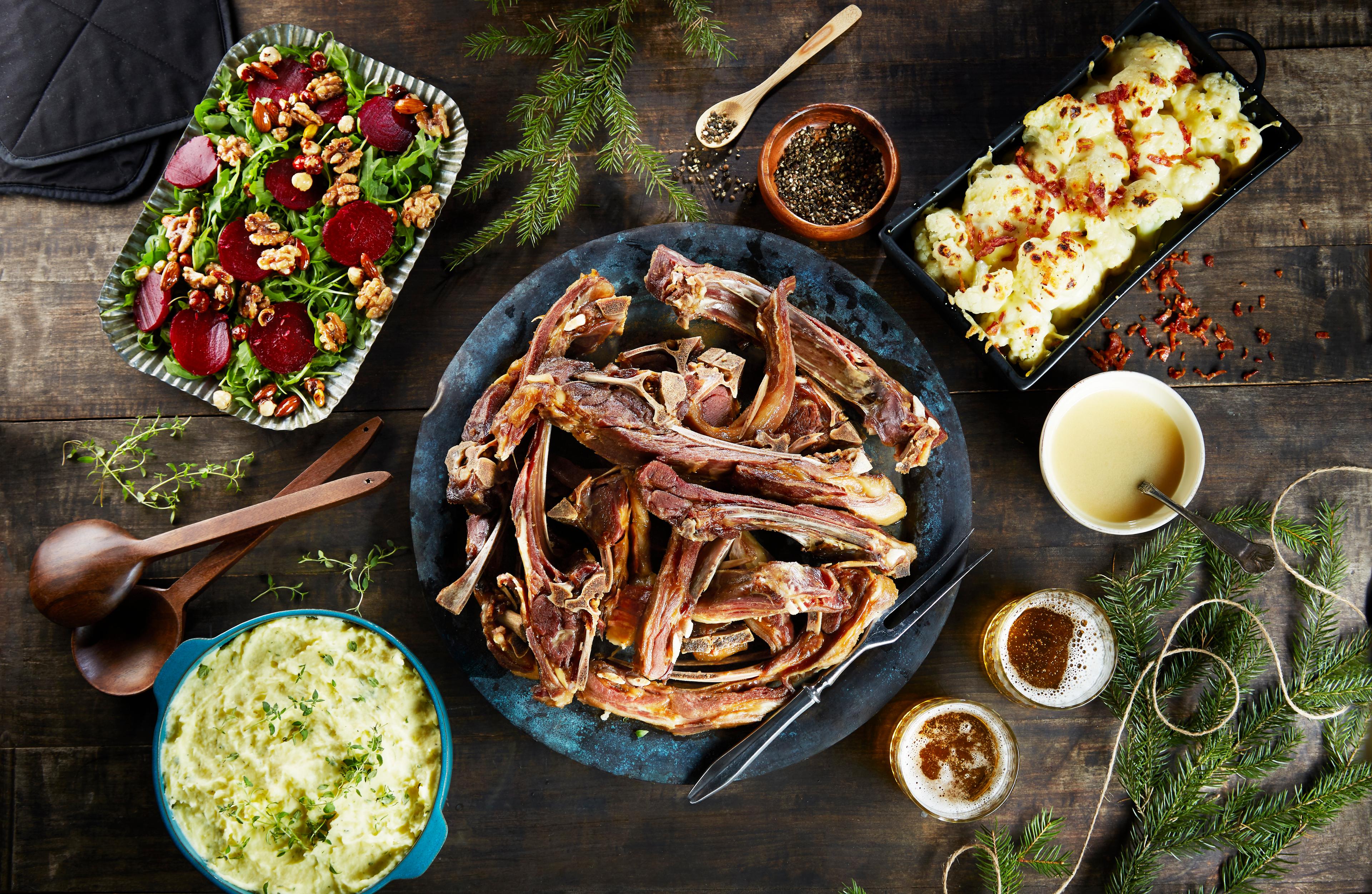 A serving of the traditional Christmas dinner