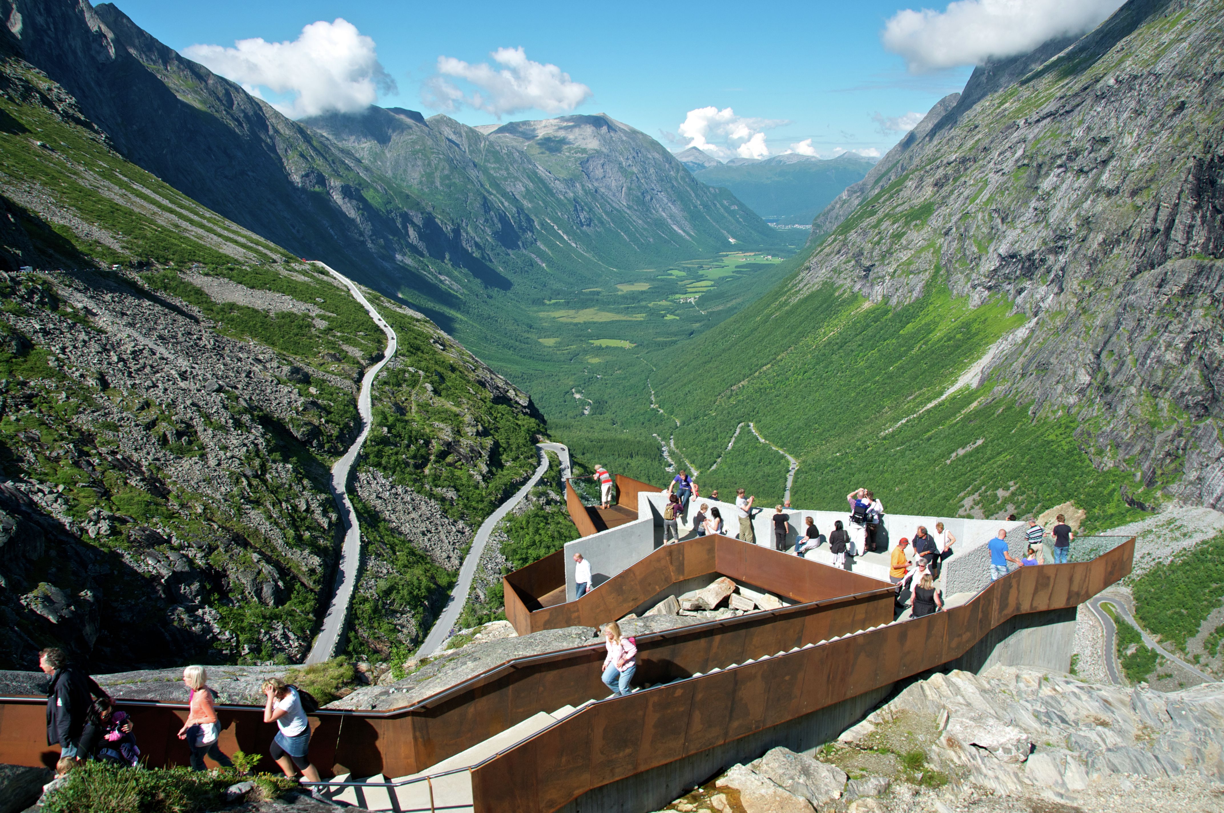 Viewpoint of famous Trollstigen National Tourist Route