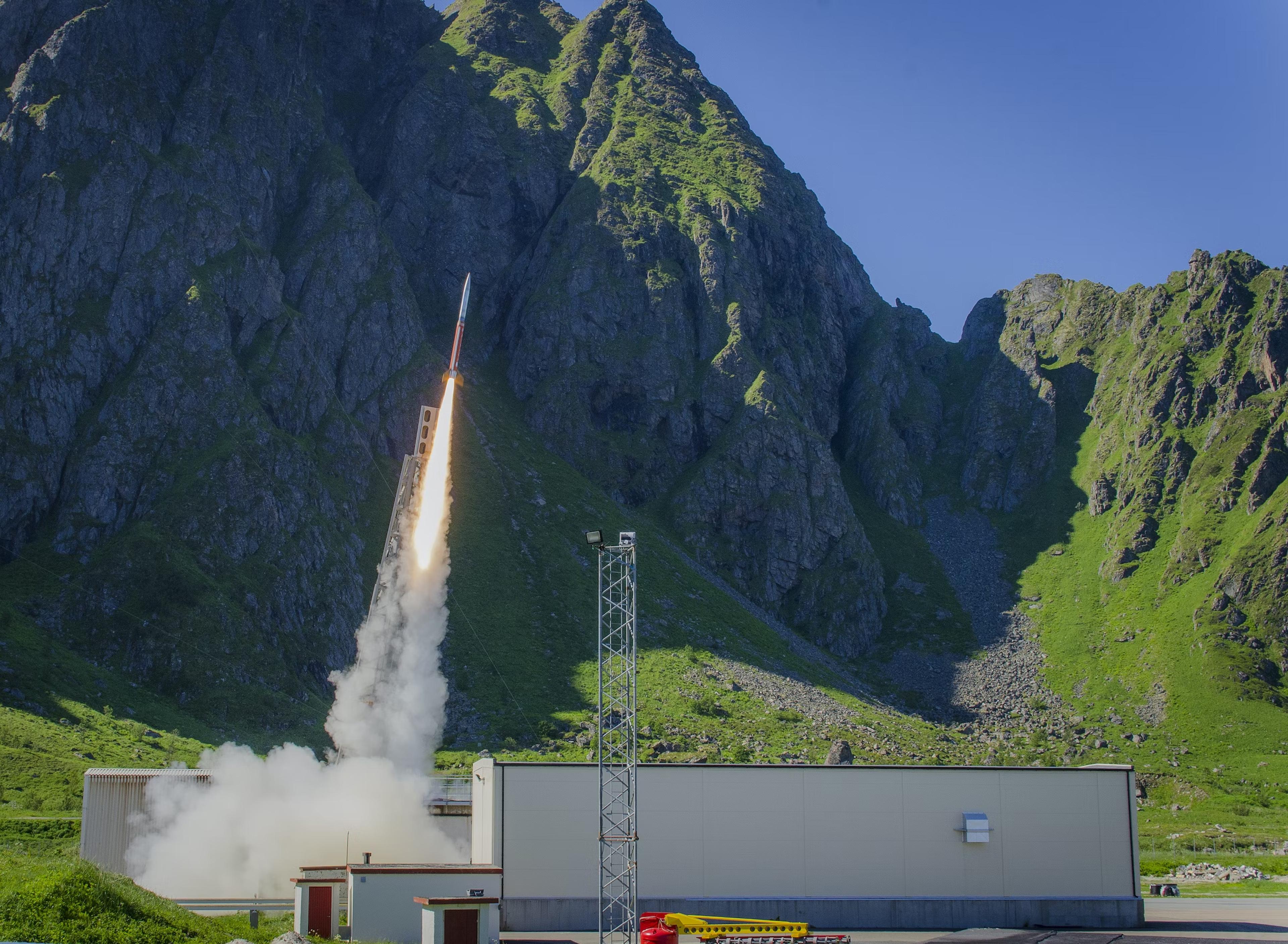 Rocket launch at Andøya Space in Vesterålen, Northern Norway