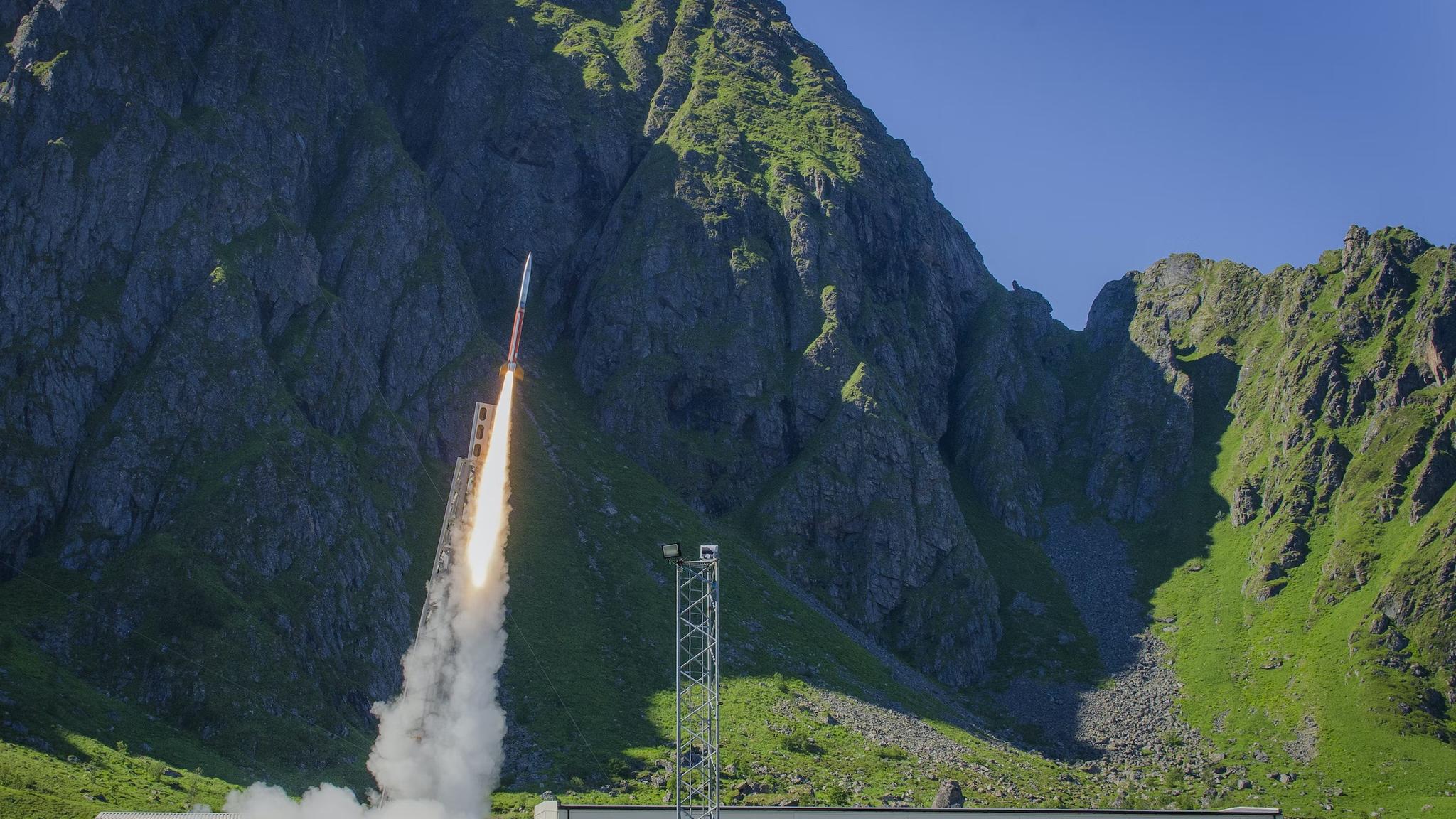 Rocket launch at Andøya Space in Vesterålen, Northern Norway
