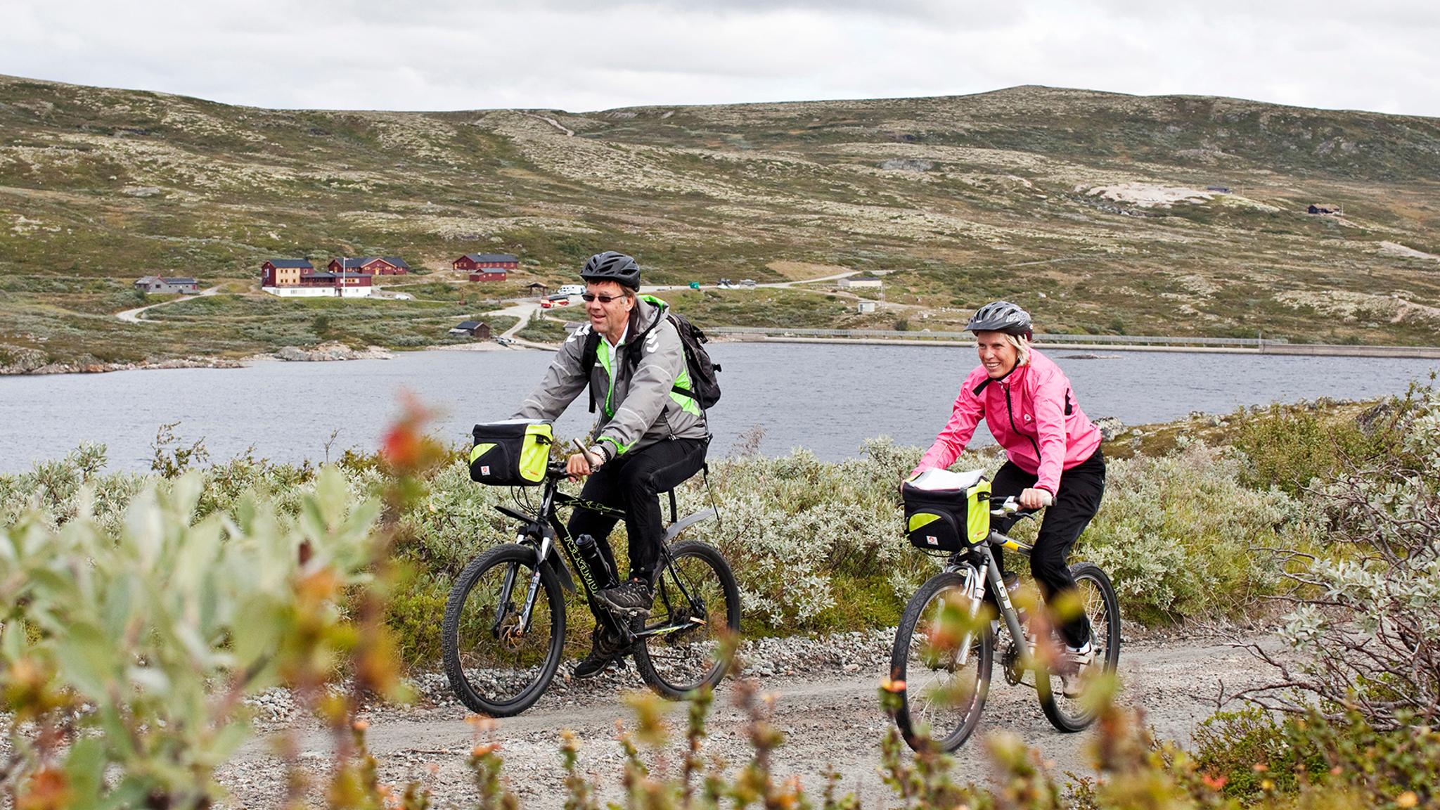 Ett par cyklar på Hardangervidda fjällplatå
