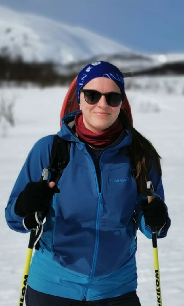 Regine Igesund on a ski trip, Norway
